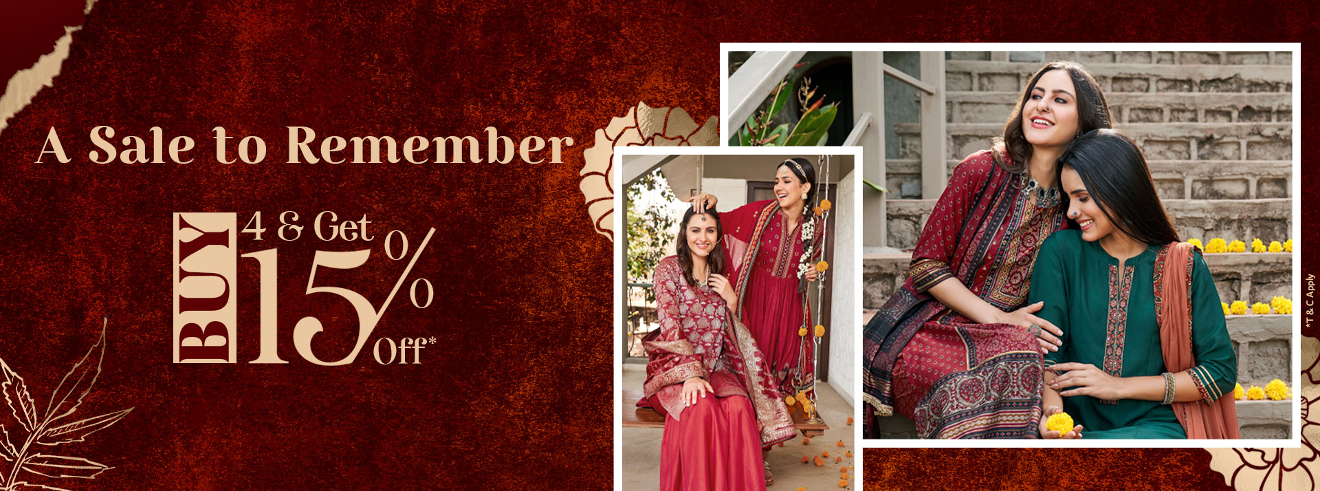 A Sale to Remember - Buy 4 and Get 15% Off.