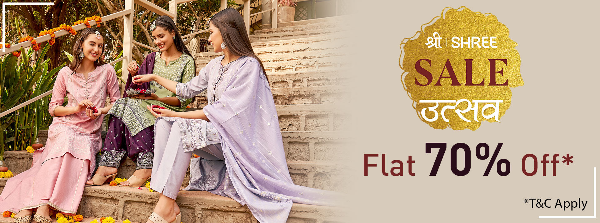 70% Off on Shree Sale Utsav Sale.
