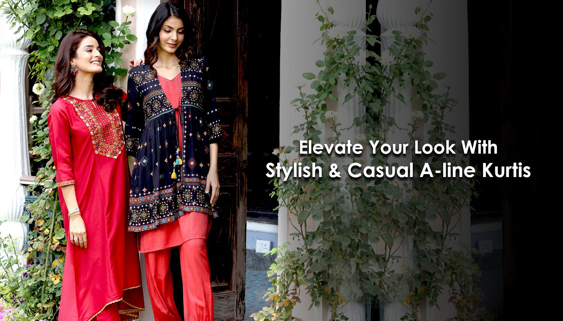 Elevate Your Look With Stylish Casual And Couture A-line Kurtis.