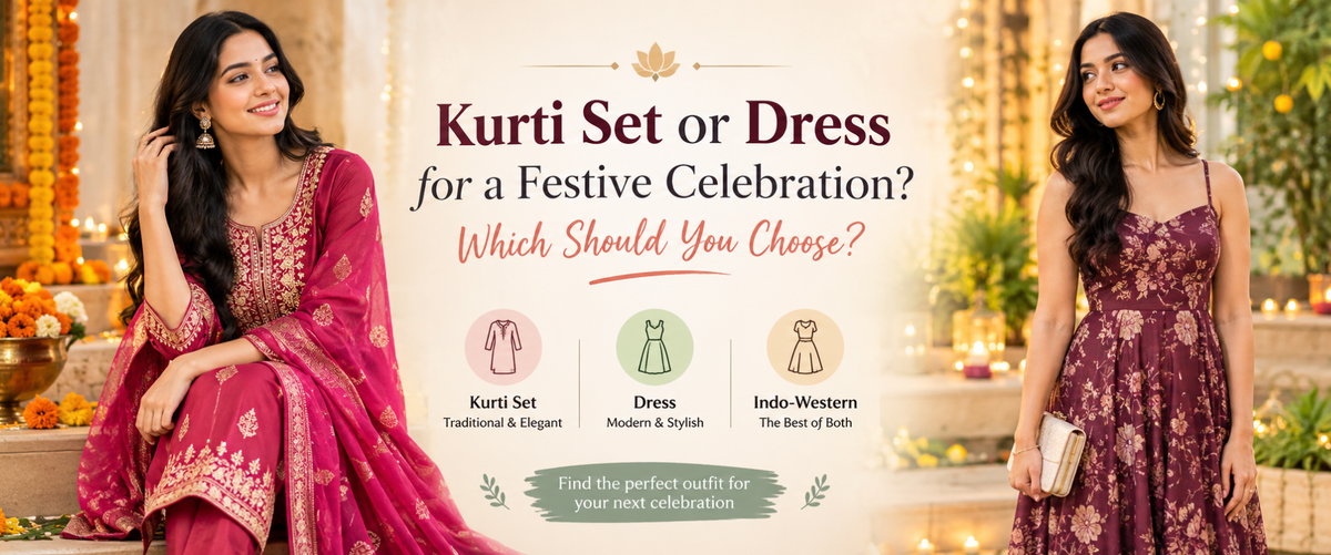 Kurti Set or Dress for a Festive Celebration? Which Should You Choose?