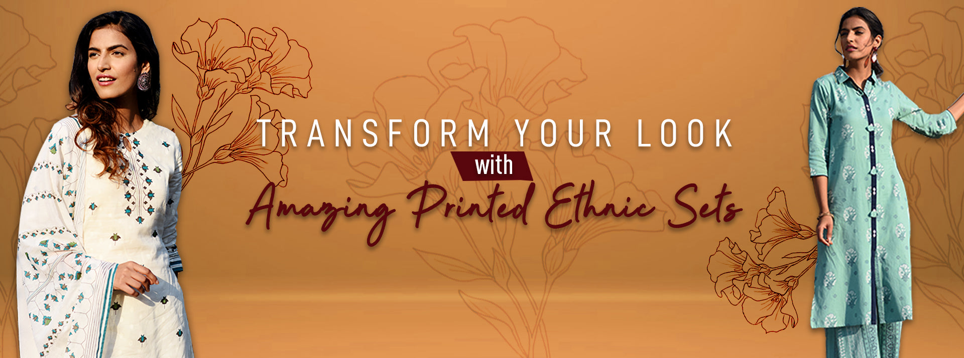 Revamp Your Look with Amazing Printed Ethnic Wear.