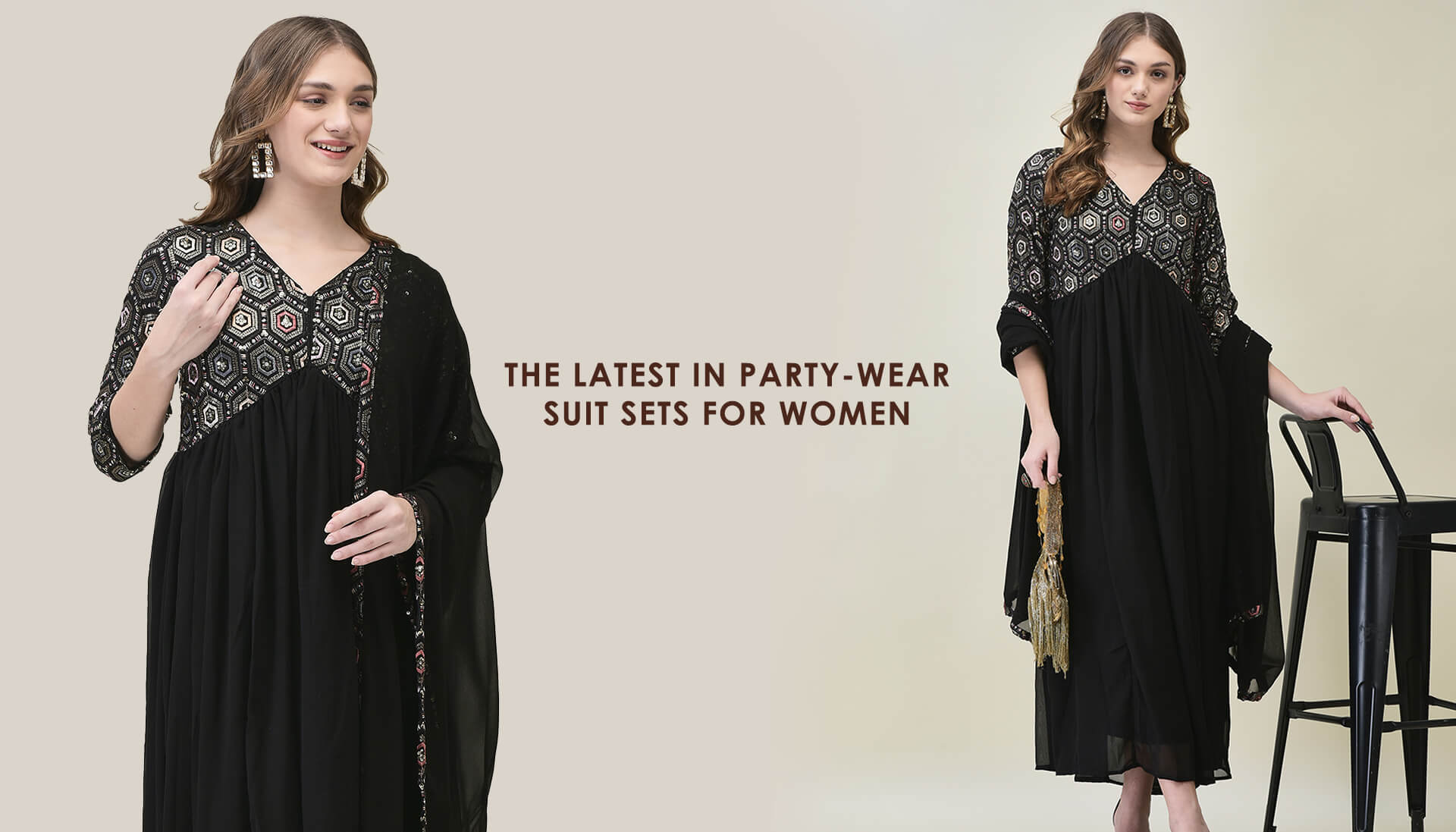The Latest In Party-Wear Suit Sets For Women.