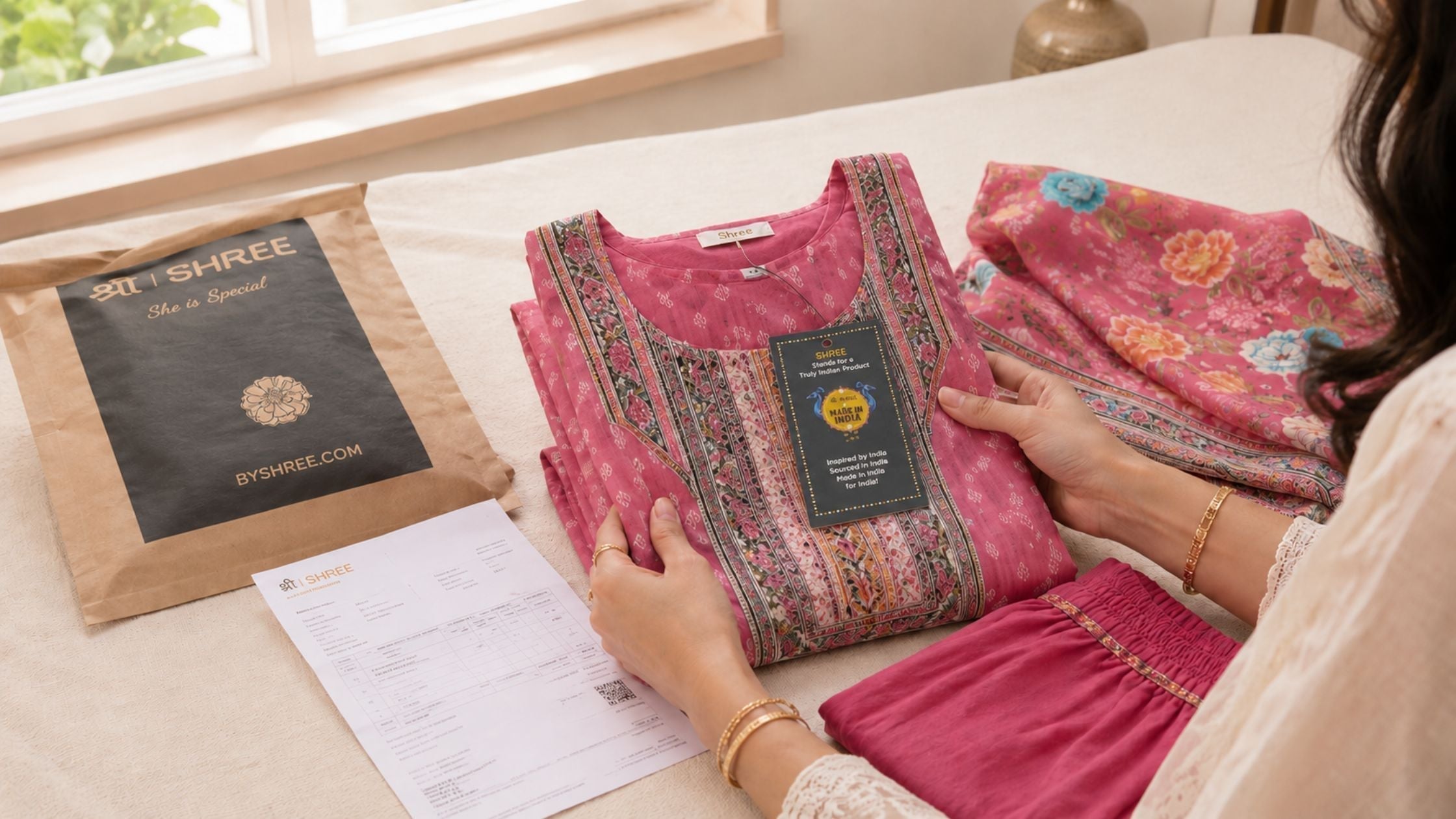 Unboxing an elegant ethnic wear kurta and dupatta set