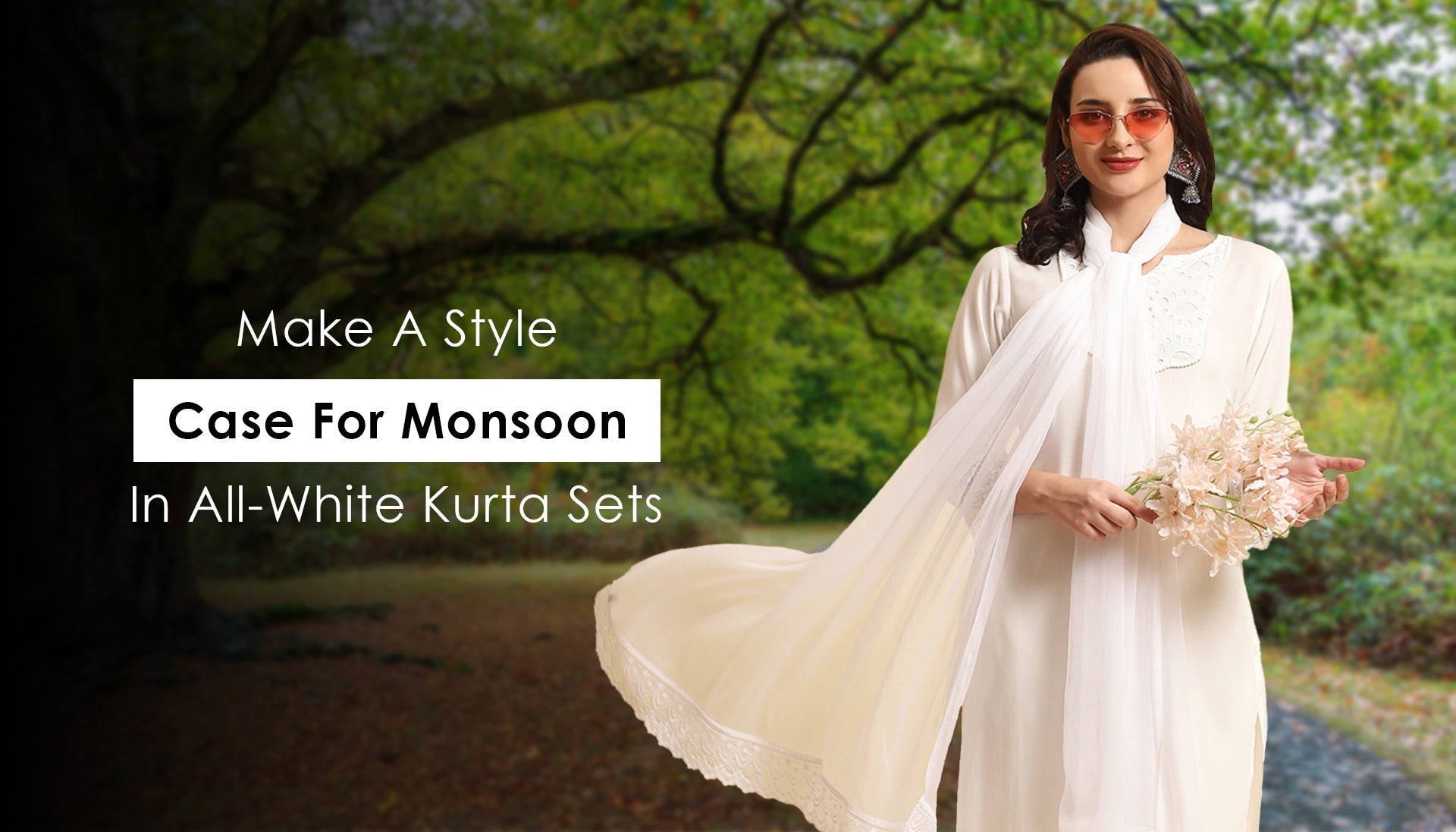 Make A Style Case For Monsoon In All-White Kurta Sets.