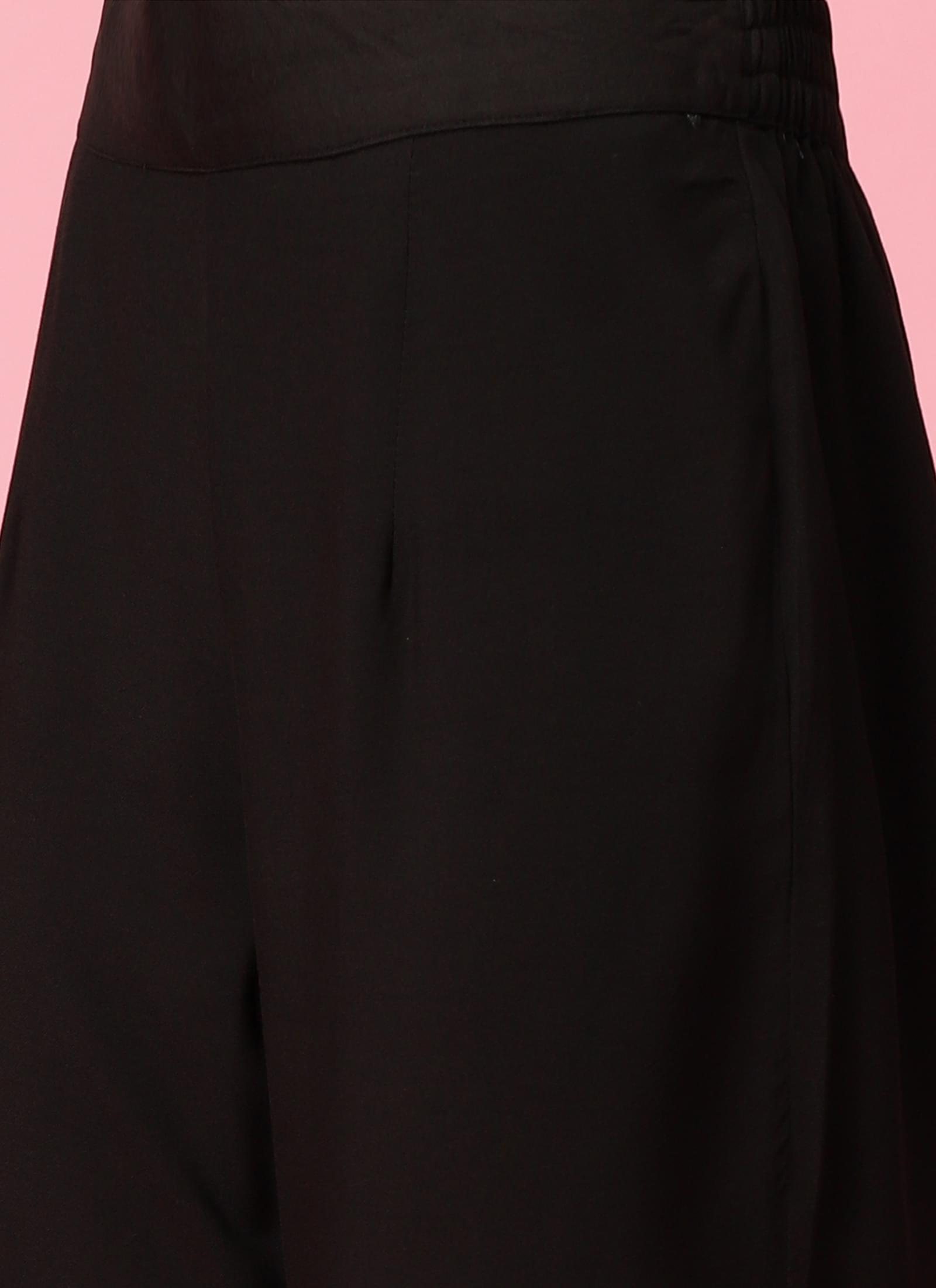 Women Black Solid Trouser.