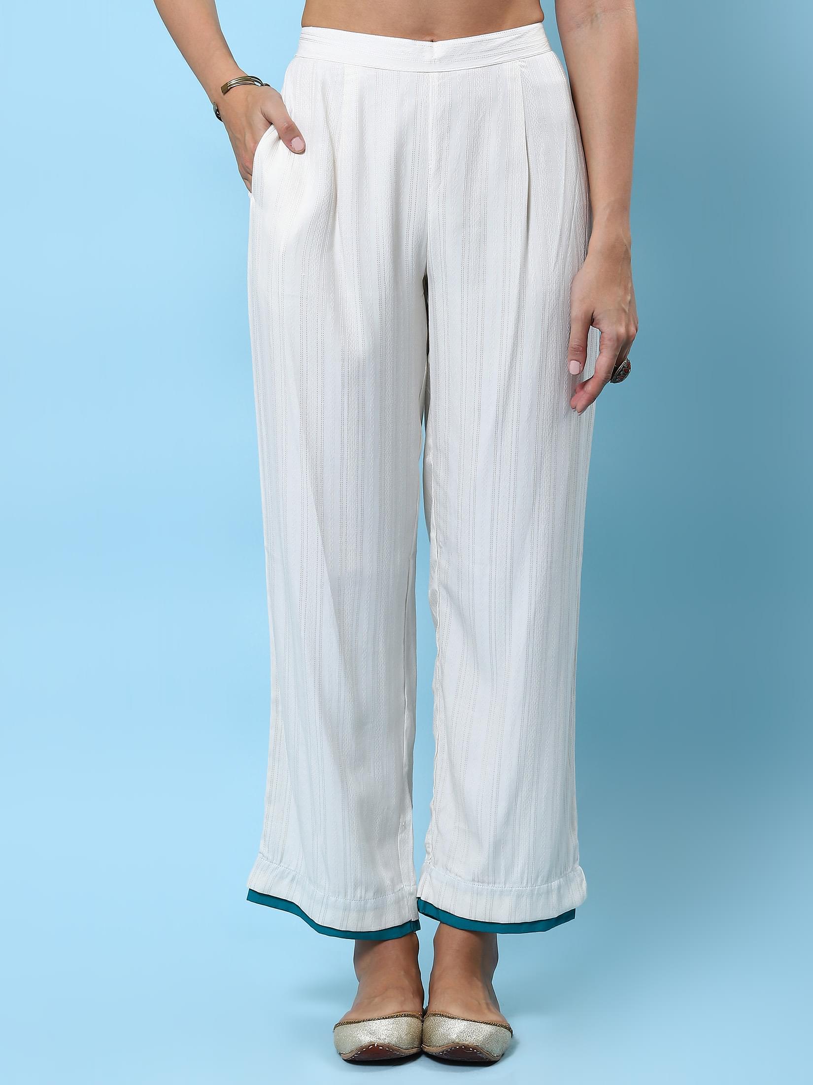 Women White Solid Kurta Comfort Pant Dupatta.