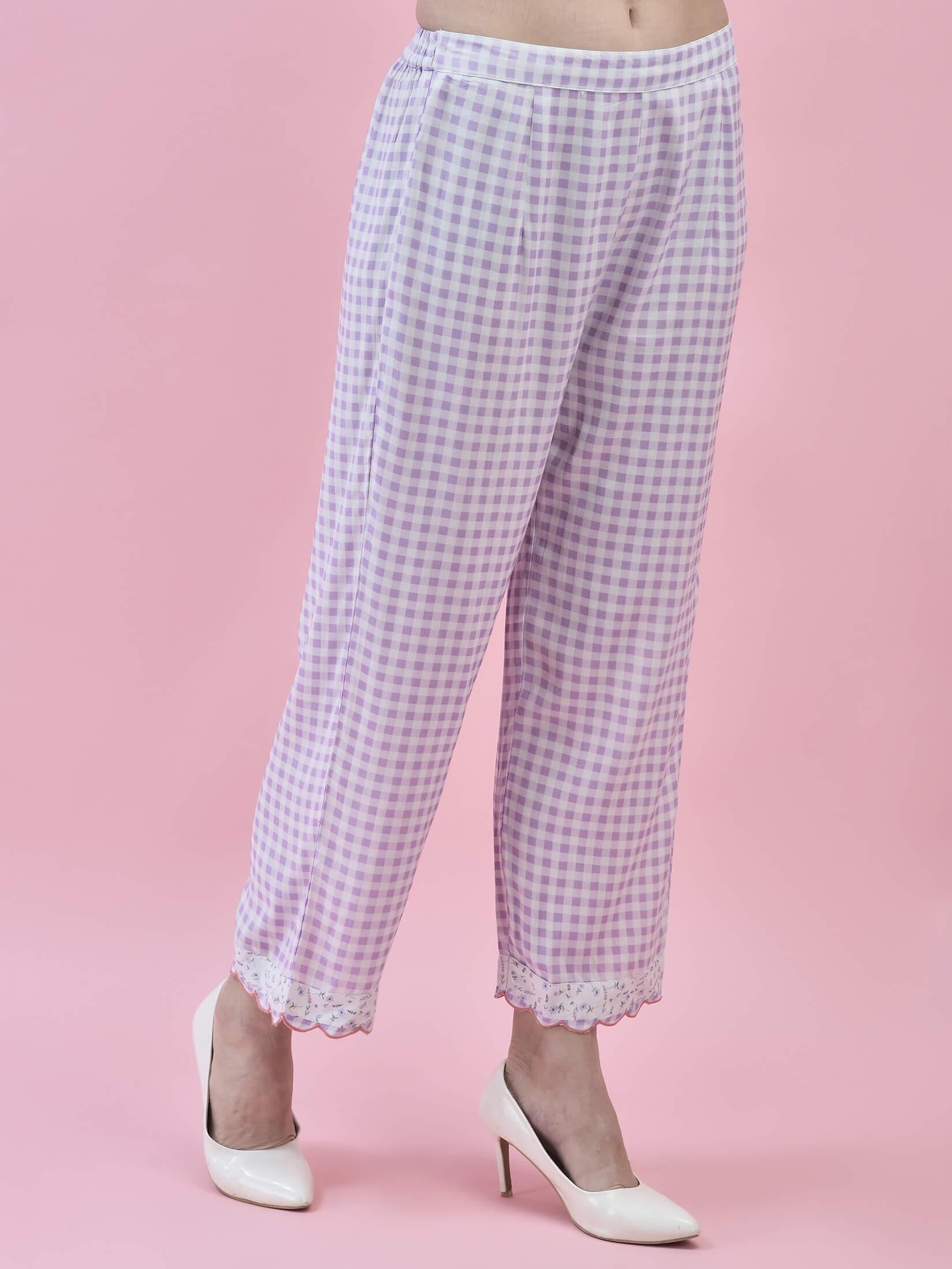Women Liva Rayon White Floral Print Kurta Comfort Pant Scarf.