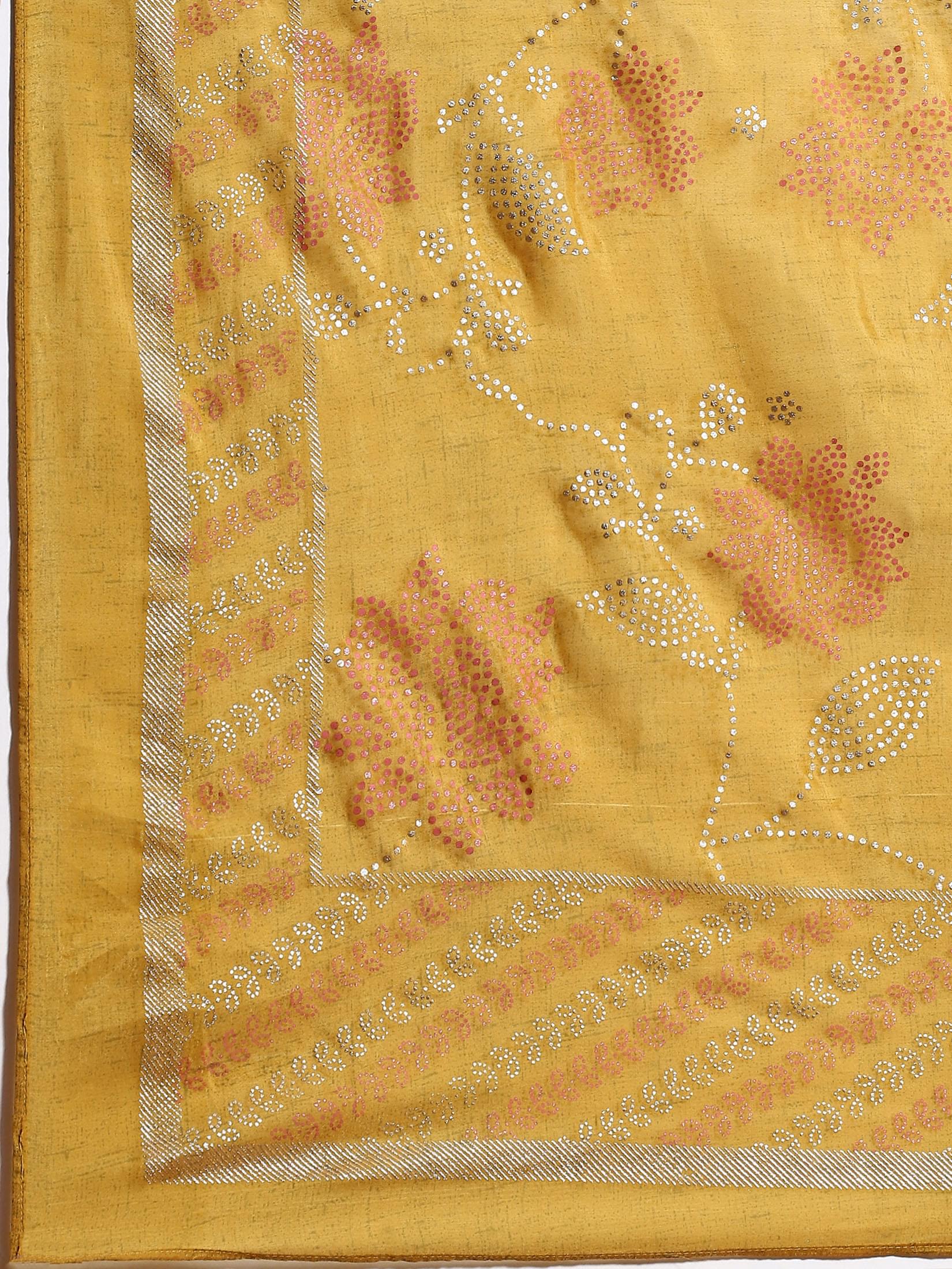 Women Green Printed Kurta Sharara Dupatta.