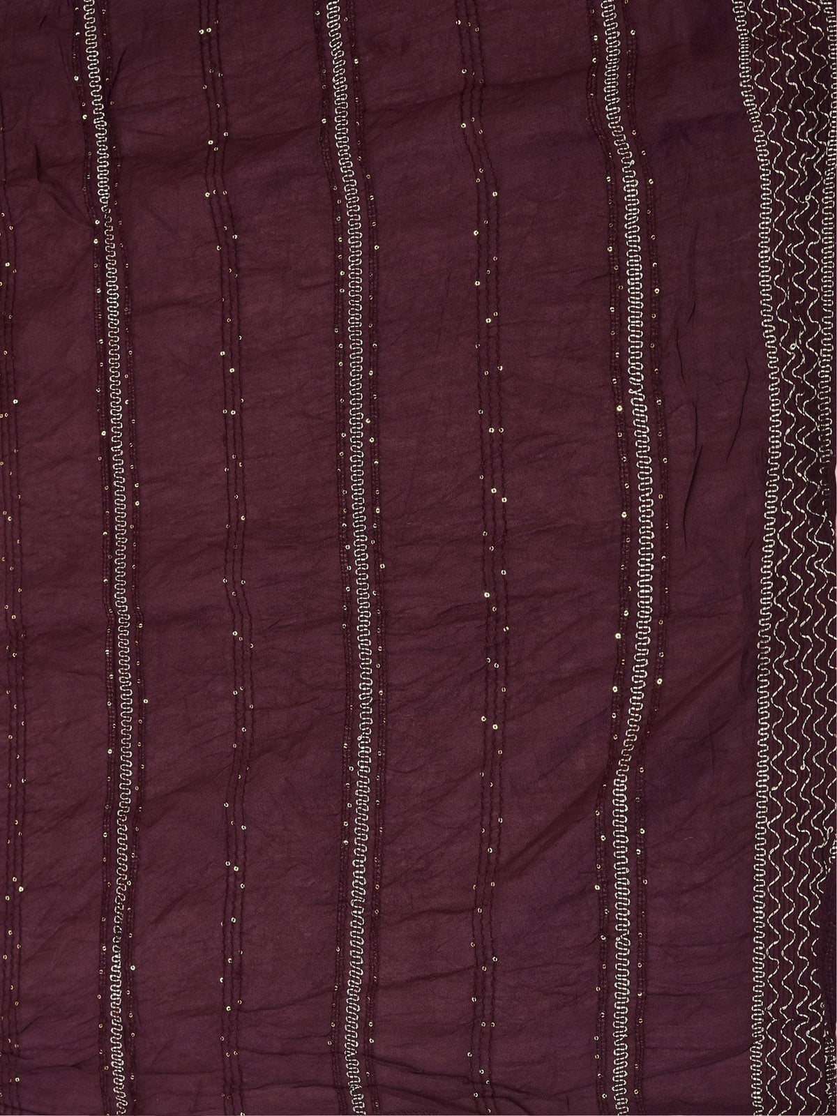Women Silk Blend Burgundy Embroidered Dress With Dupatta.