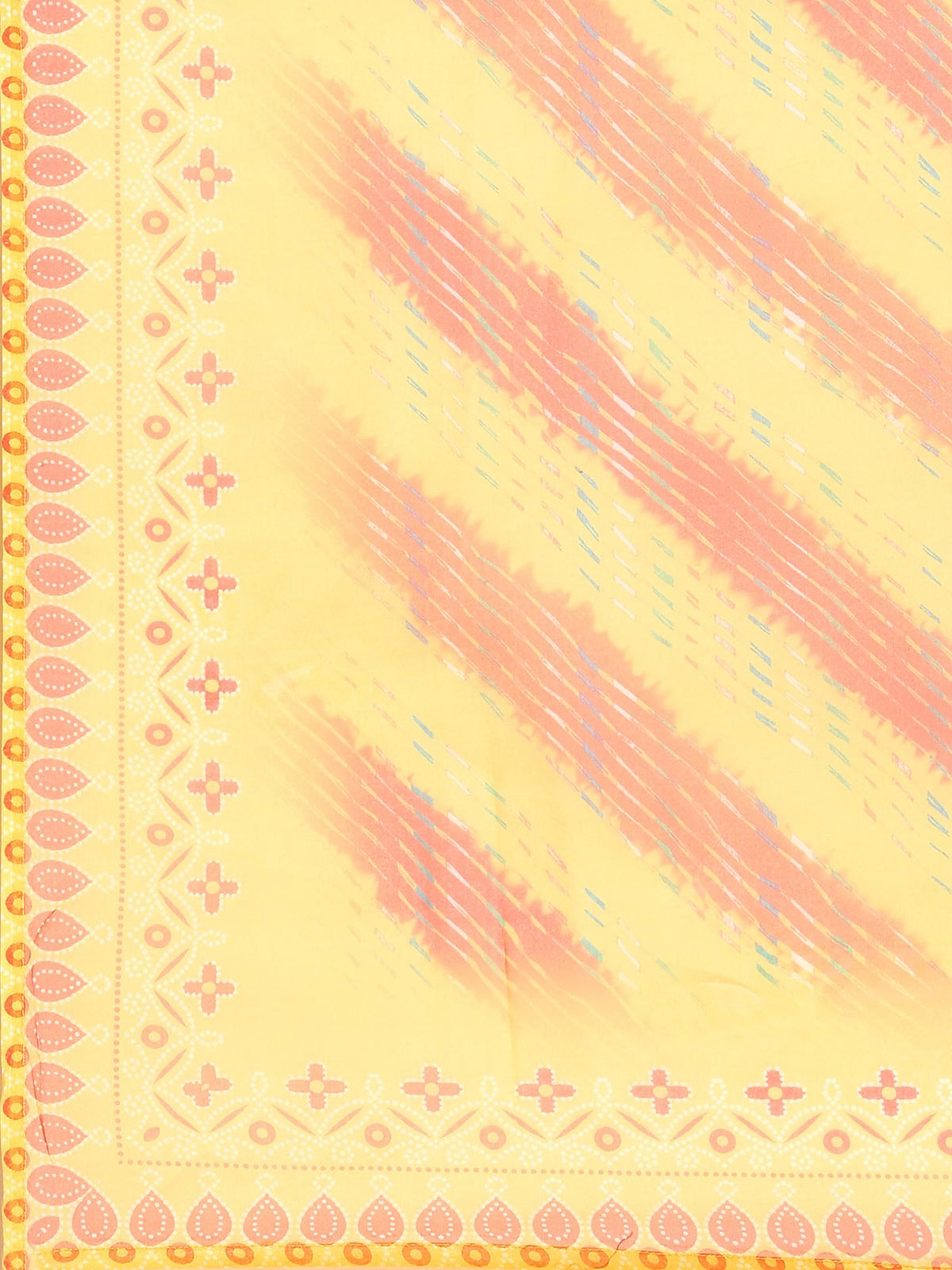 Women Mustard Geometric Print Kurta Comfort Pant Dupatta.