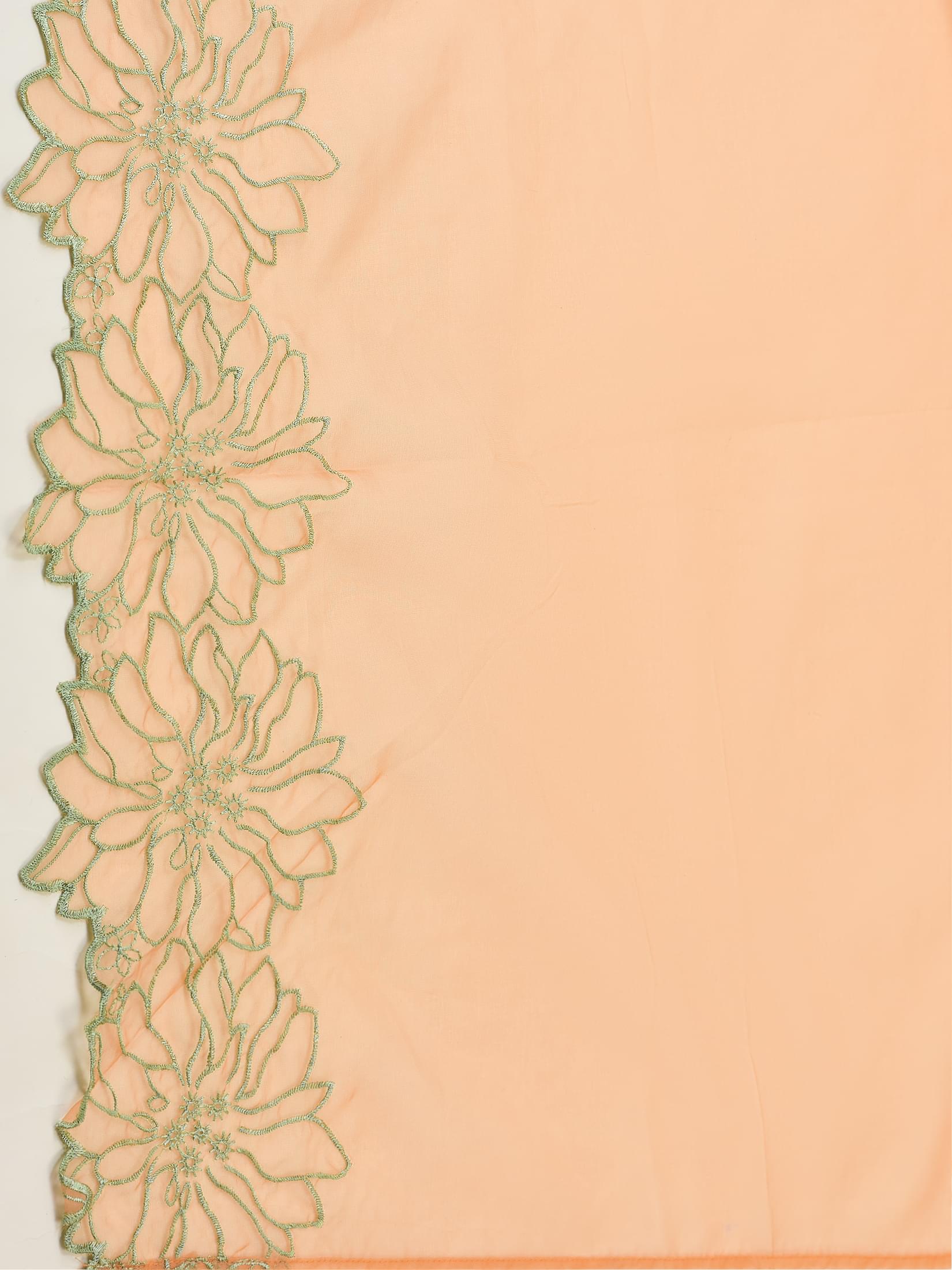 Women Poly Viscose Green Embroidered Kurta Comfort Pant Dupatta.