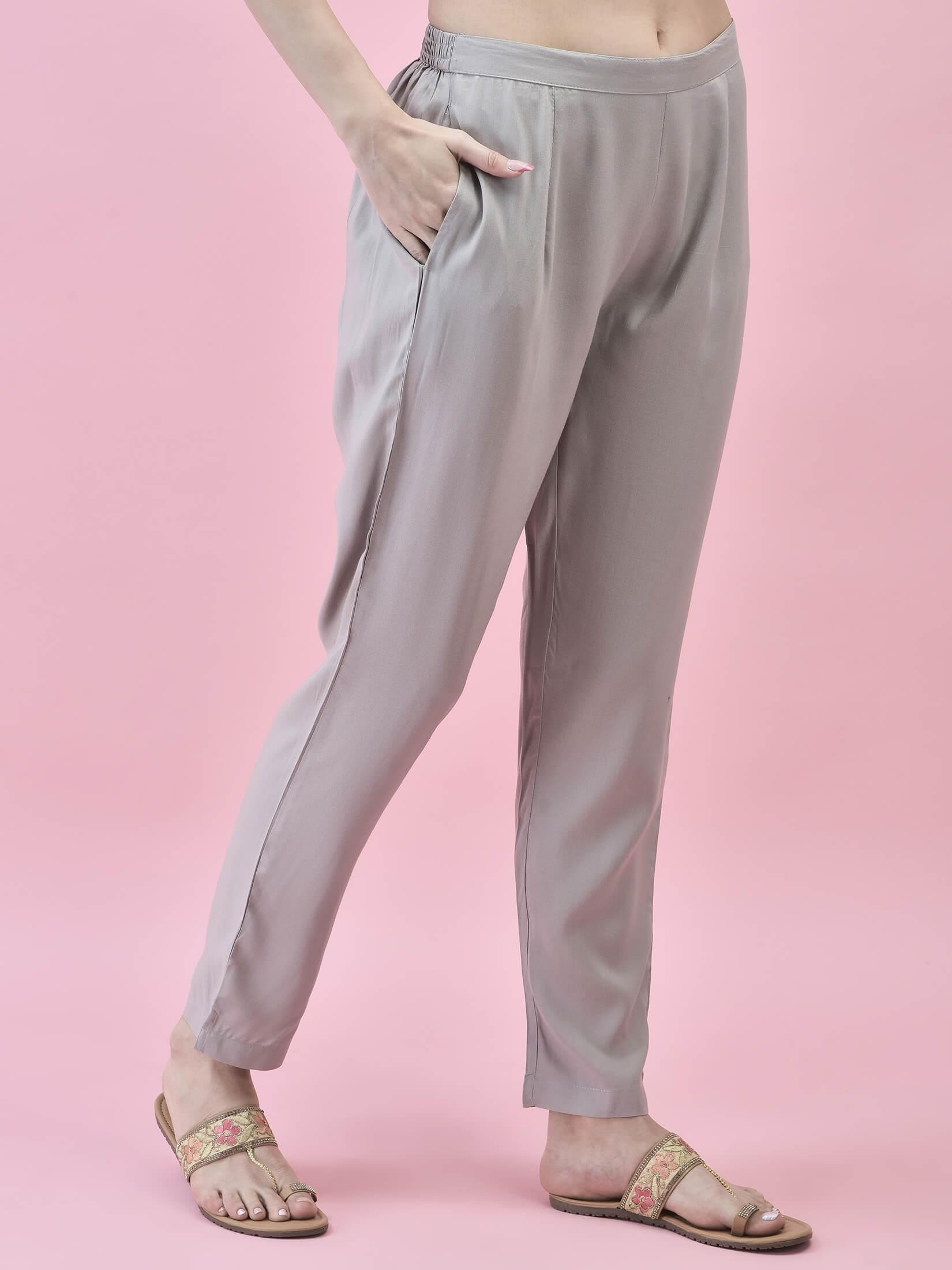 Women Liva Rayon Beige Floral Print Kurta Trouser Dupatta.