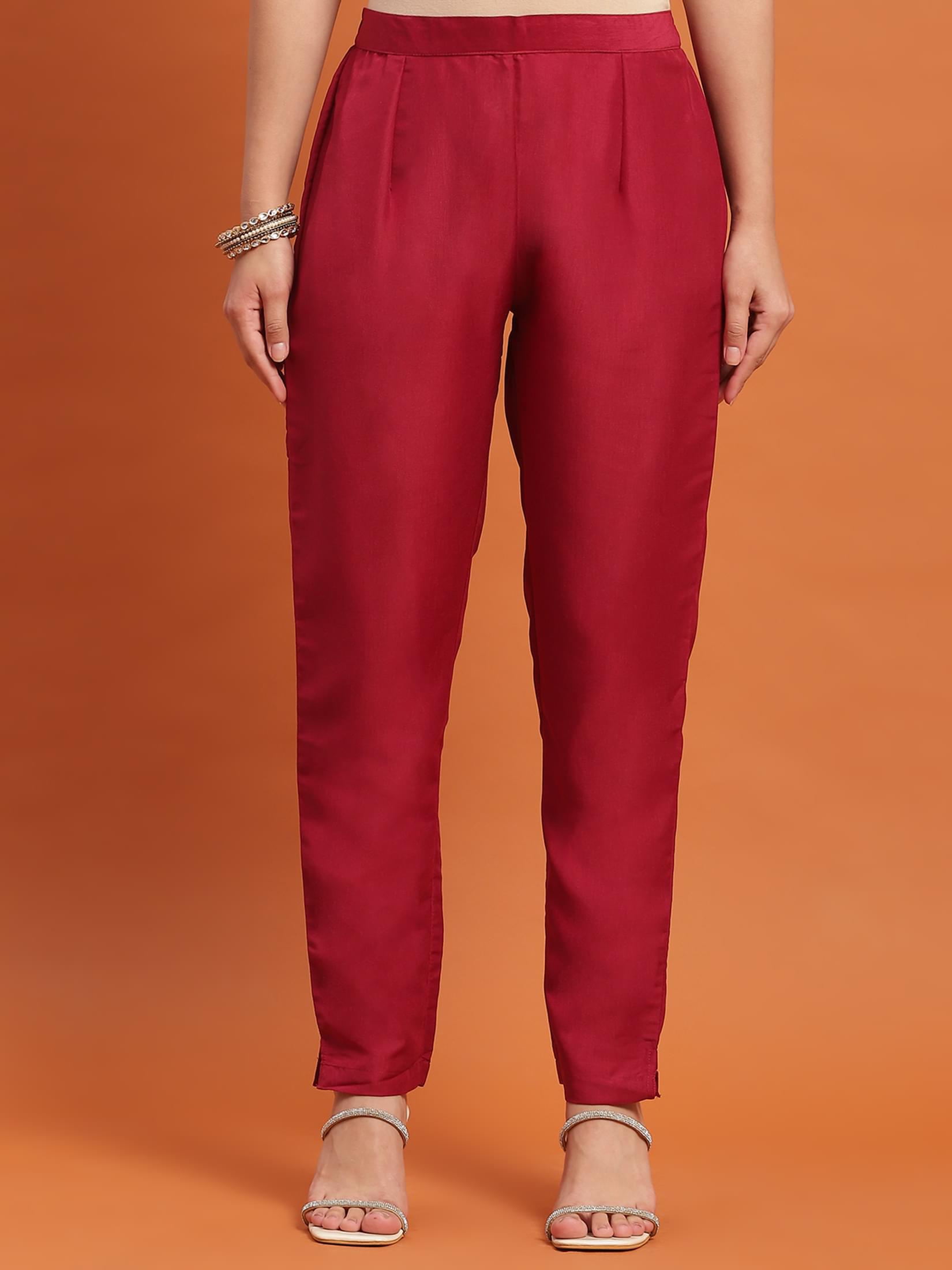 Women Beige Solid Kurta With Trouser.