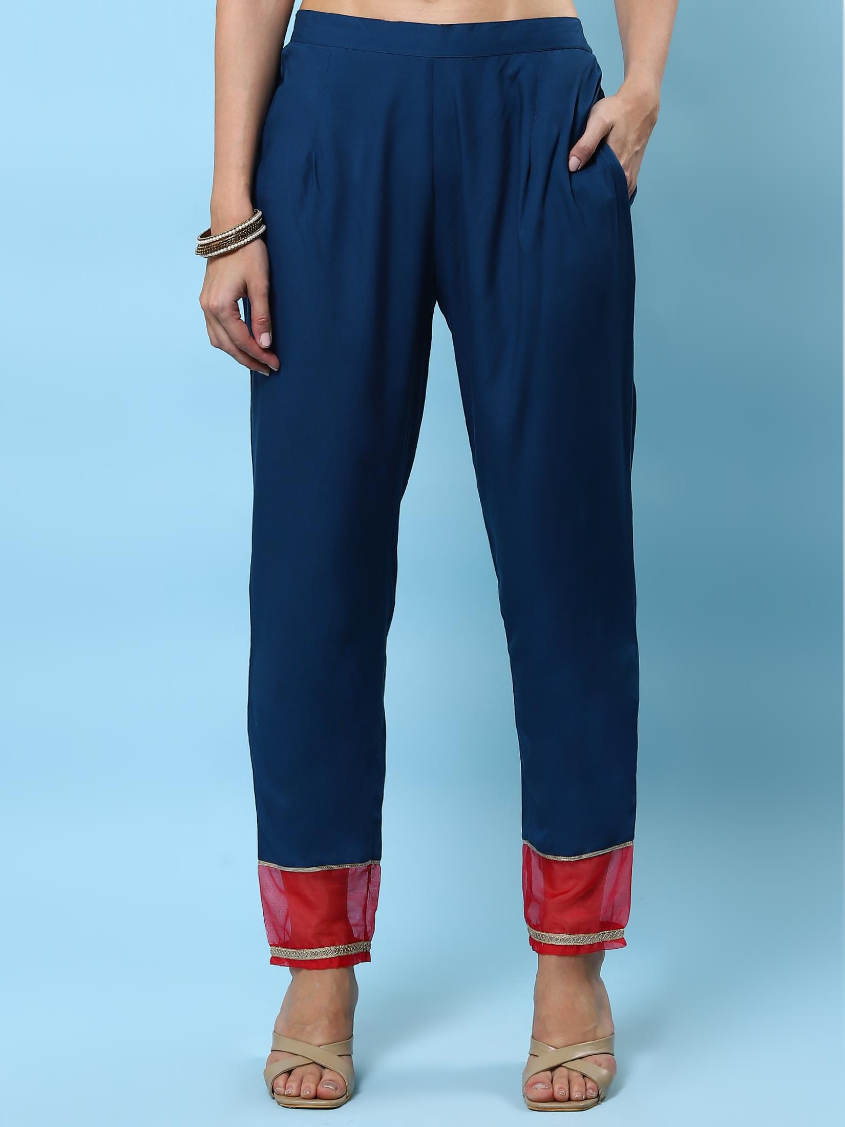 Women Teal Solid Kurta Comfort Pant Dupatta.