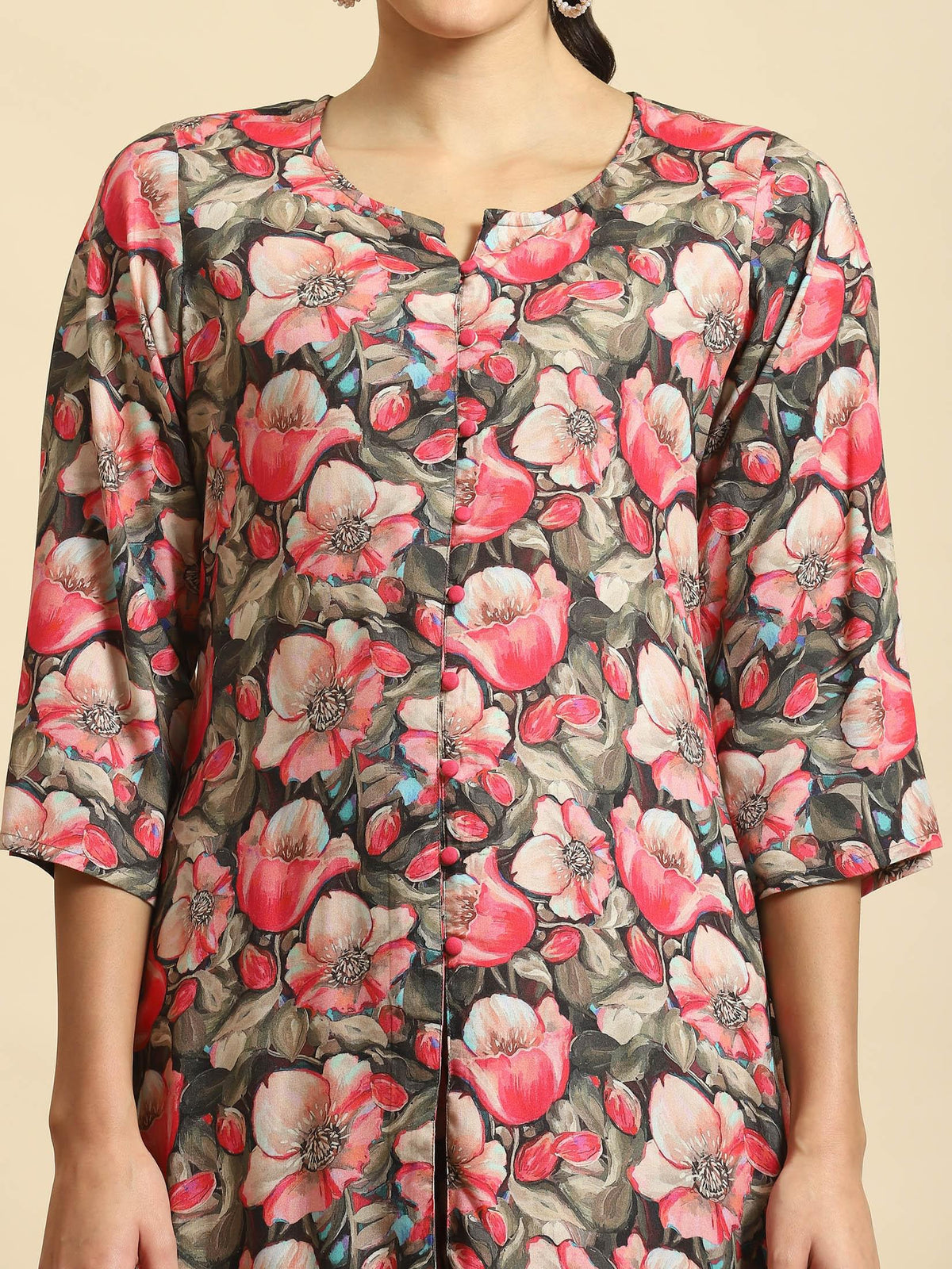 Women Multicolor Floral Printed Co-Ord Set.