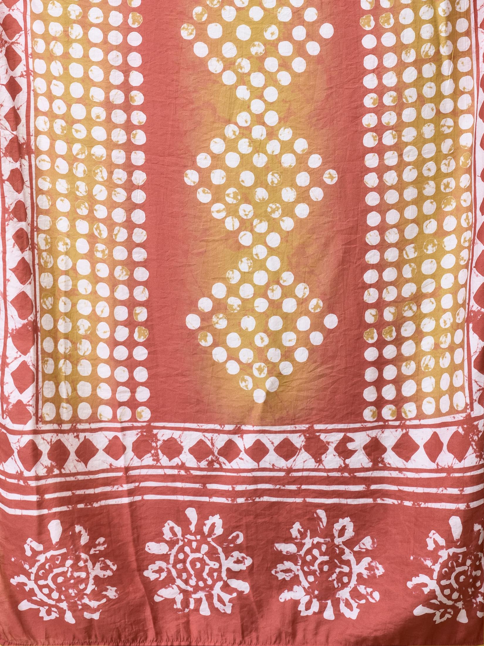 Women Silk Blend Mustard Embroidered Kurta Comfort Pant Chanderi Dupatta.