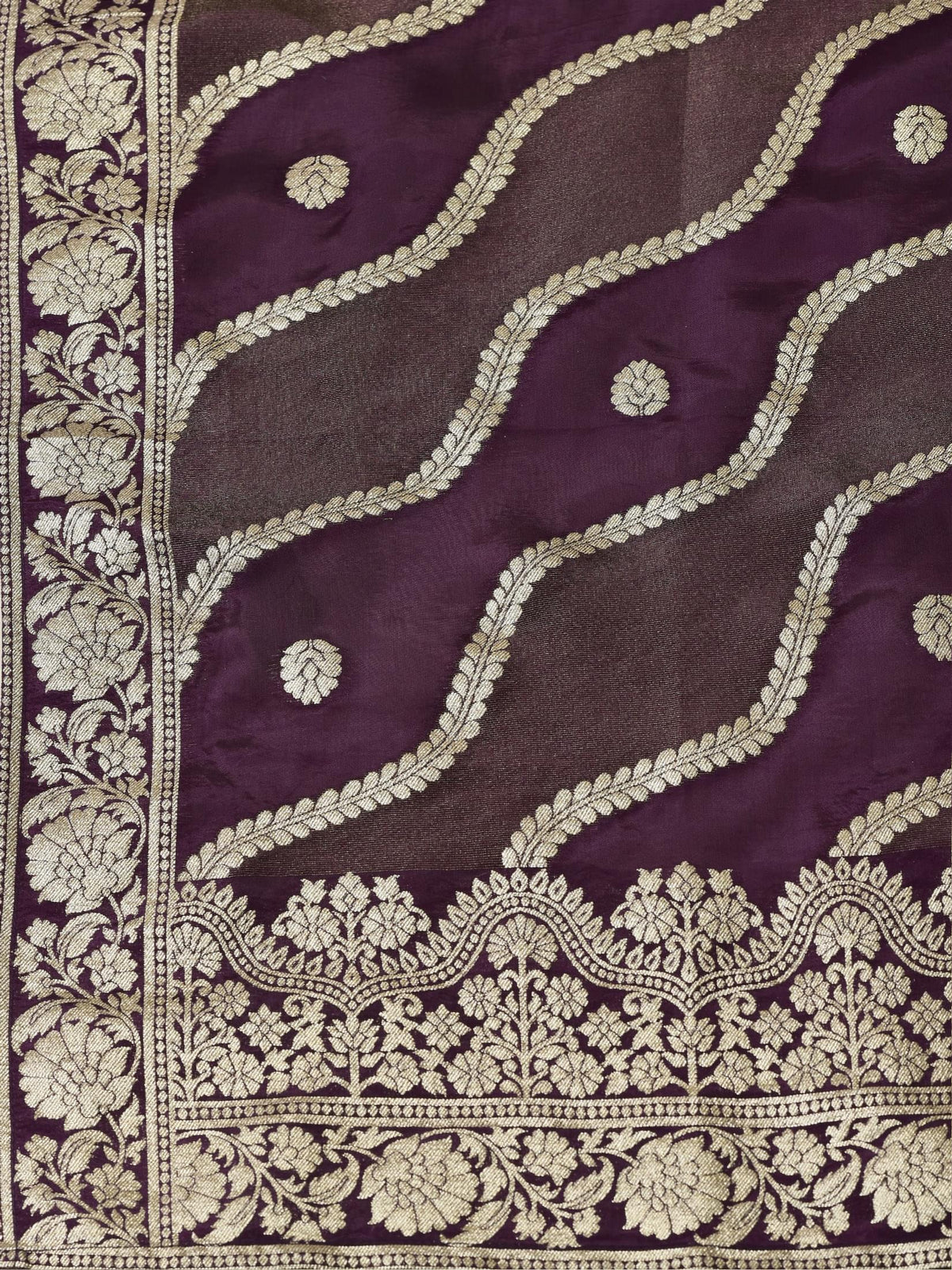 Women Dola Jacquard Purple Woven Kurta Comfort Pant Dupatta.