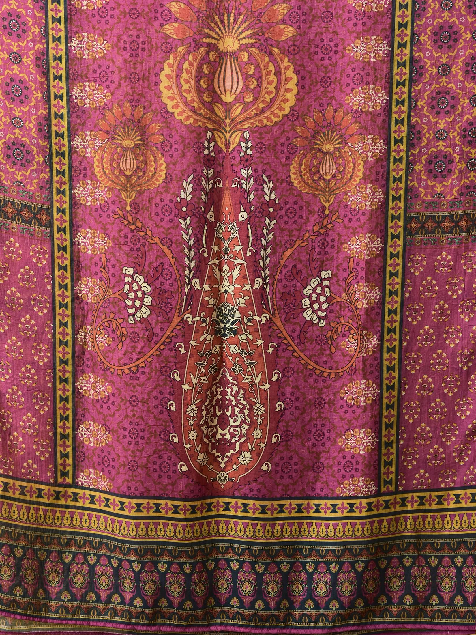 Women Liva Rayon Blue Butti Print Kurta Comfort Pant Dupatta.
