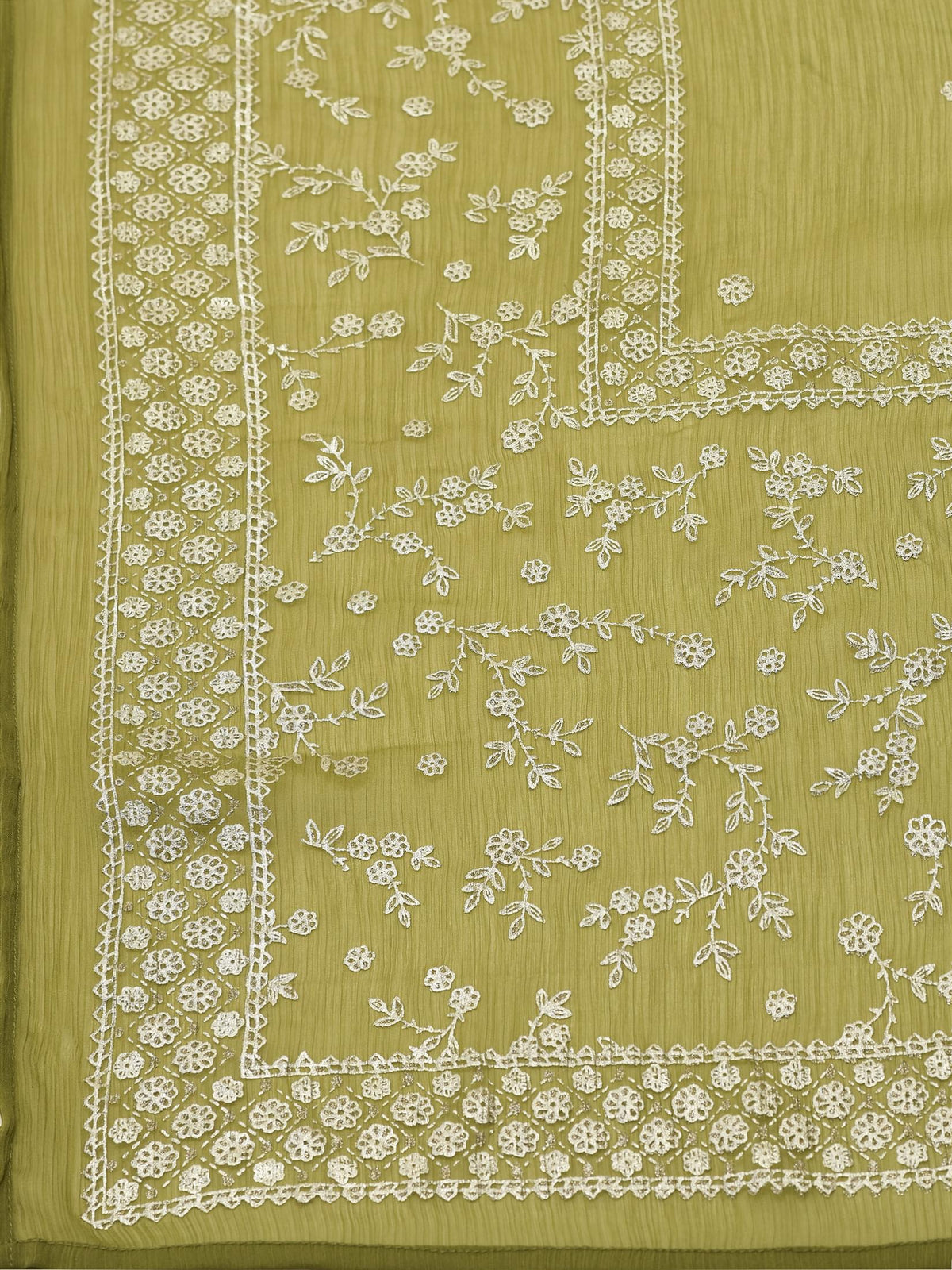 Women Liva Samaira Mustard Floral Print Kurta Split Pant Dupatta.
