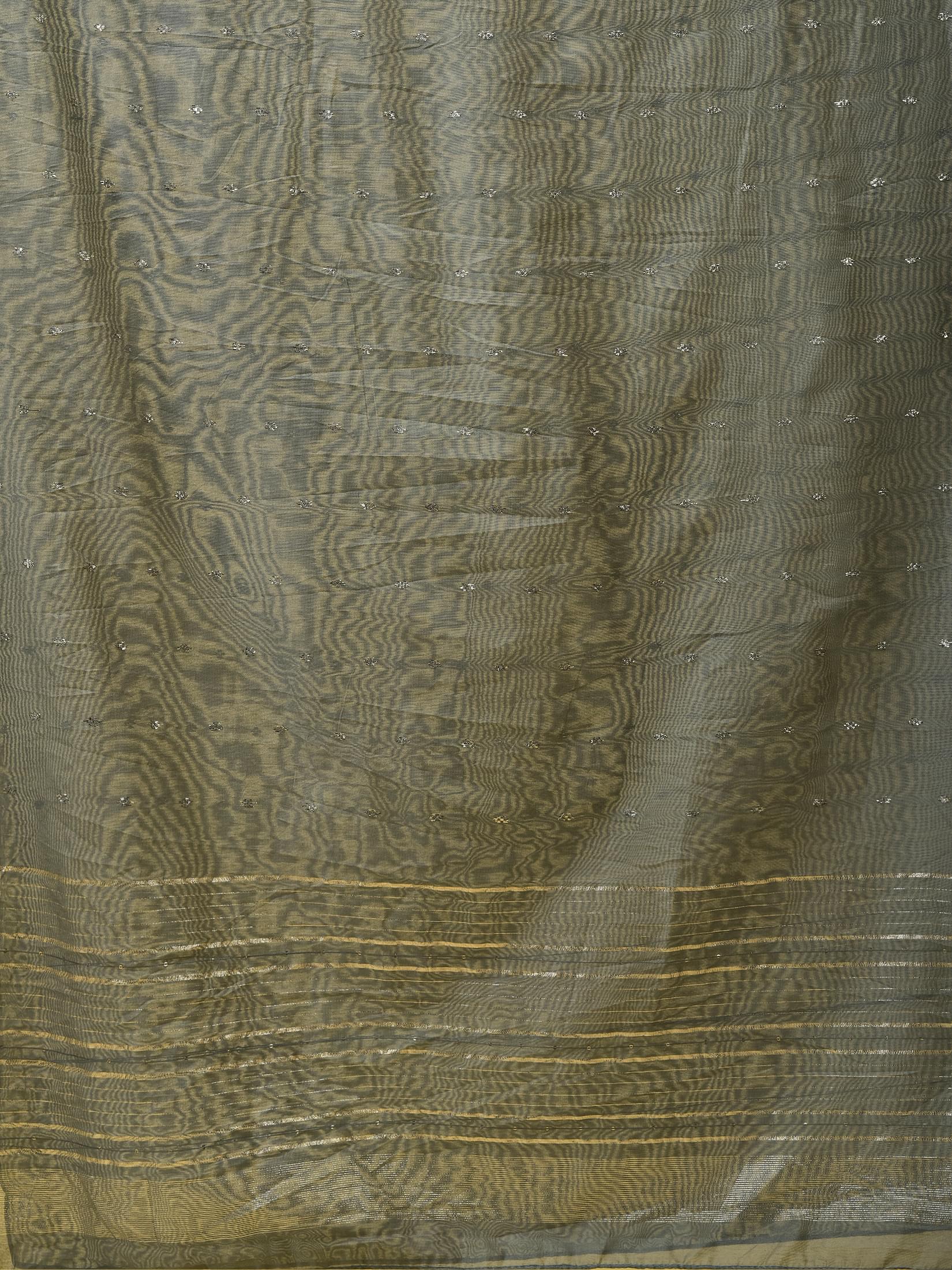 Women Liva Green Foil Print Kurta Comfort pant Dupatta.
