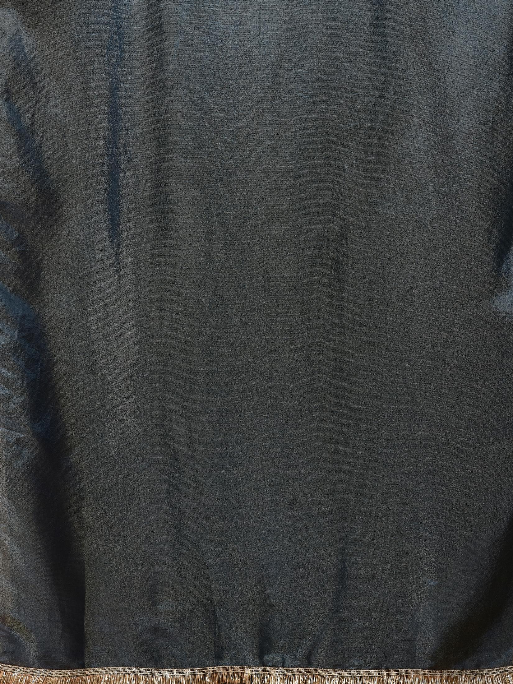 Women Jacquard Blue Woven Kurta Sharara Dupatta.