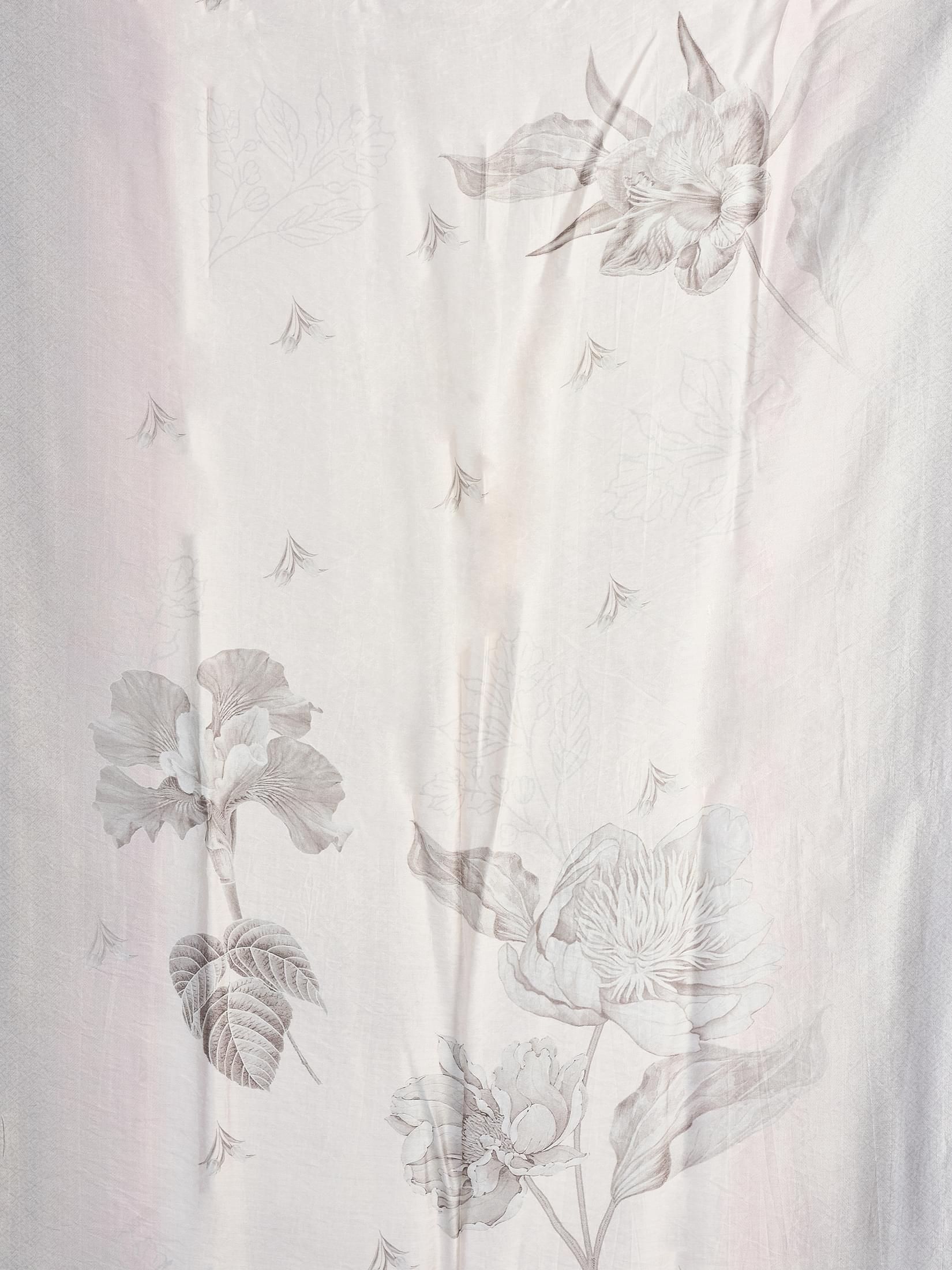 Women Liva Off White Floral Print Kurta Comfort Pant Dupatta.