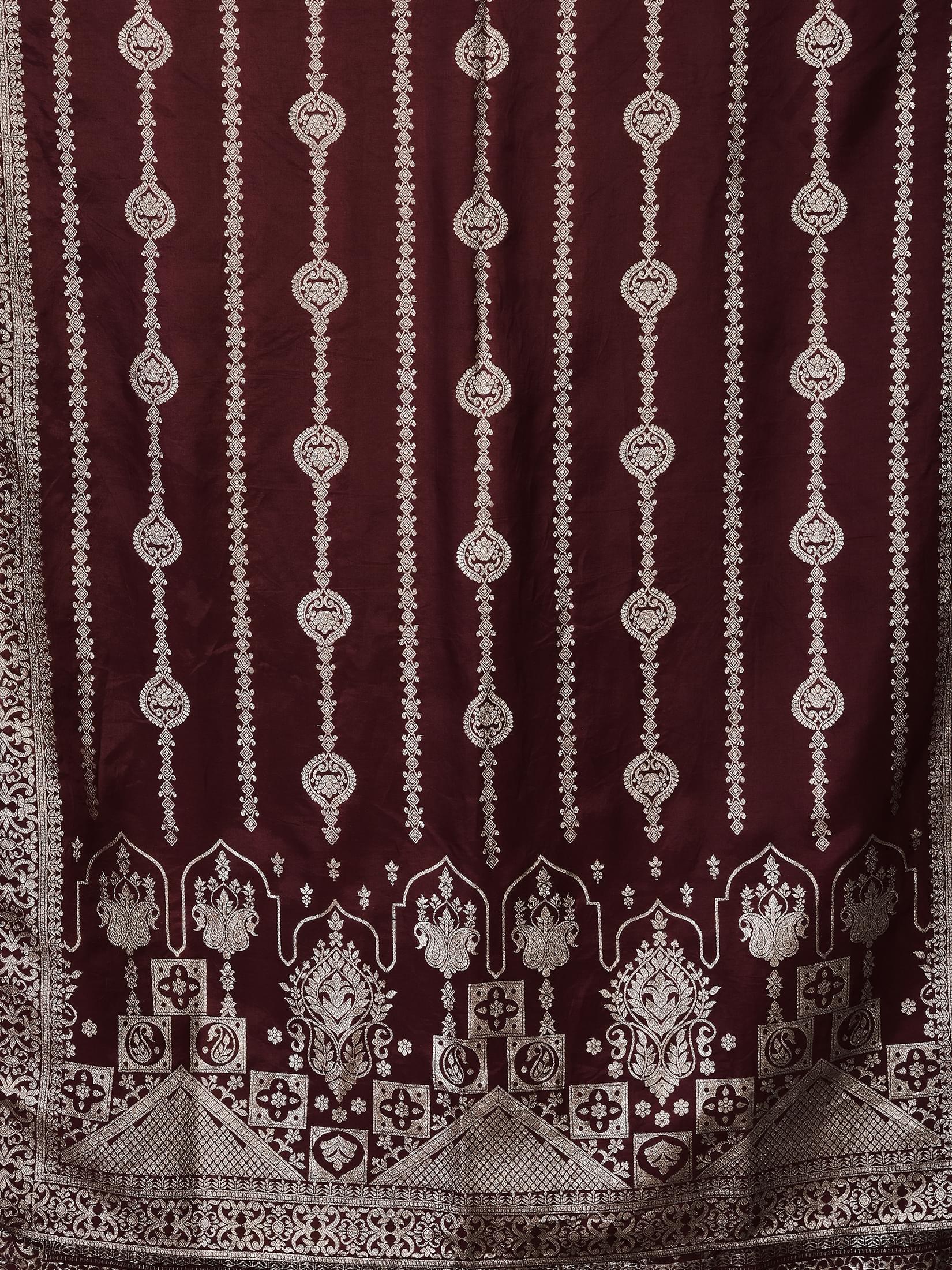 Women Straight Maroon Kurta Comfort Pant Dupatta.