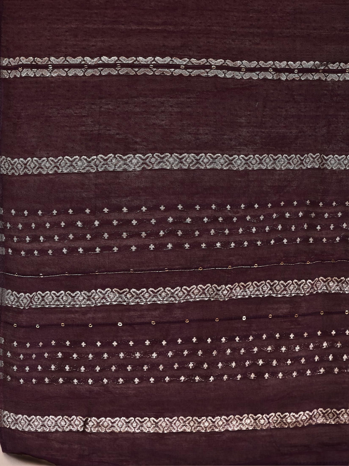 Women Poly Viscose Burgundy Embroidered Kurta Trouser Chanderi Dupatta.