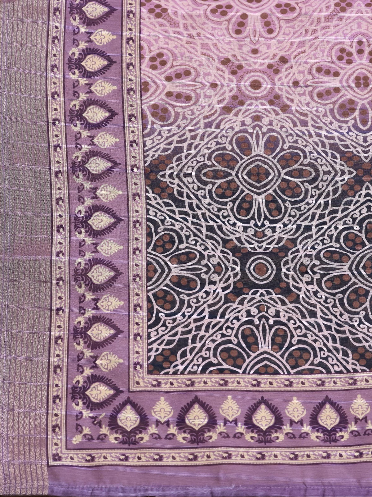 Women Poly Viscose Purple Embroidered Kurta Comfort Pant Chanderi Dupatta.