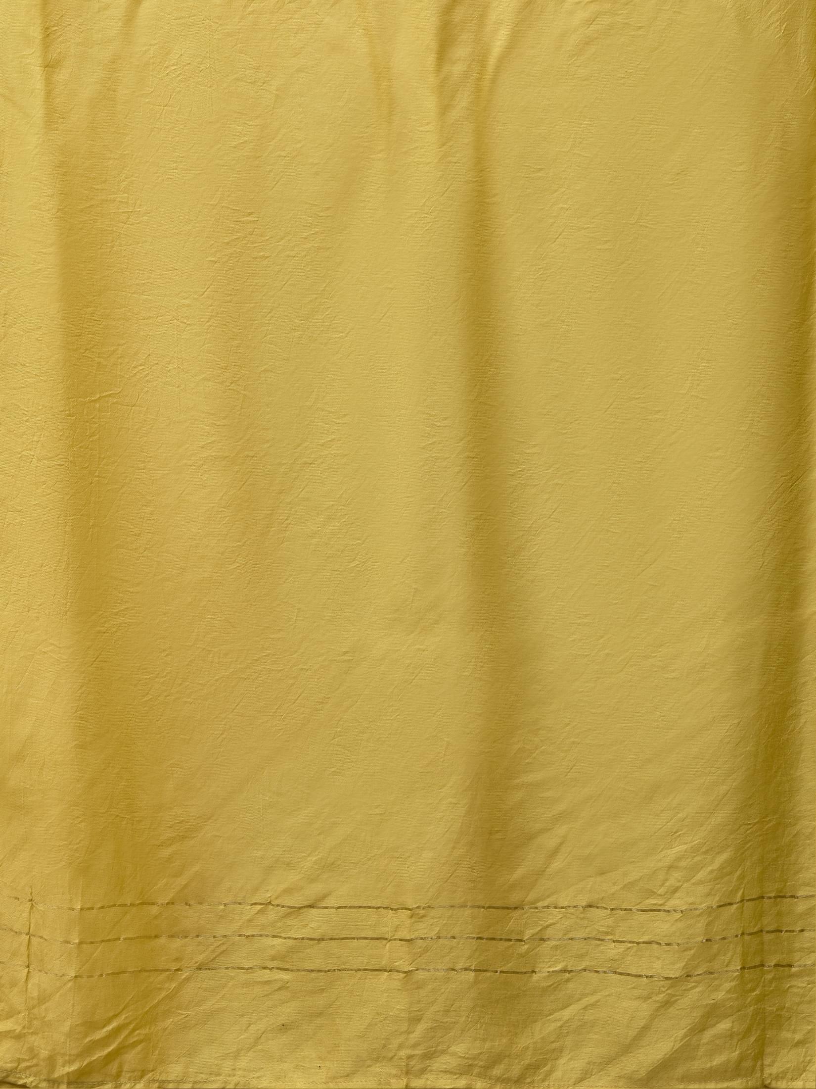 Women Silk Blend Mustard Stripe Print Kurta Comfort Pant Dupatta.