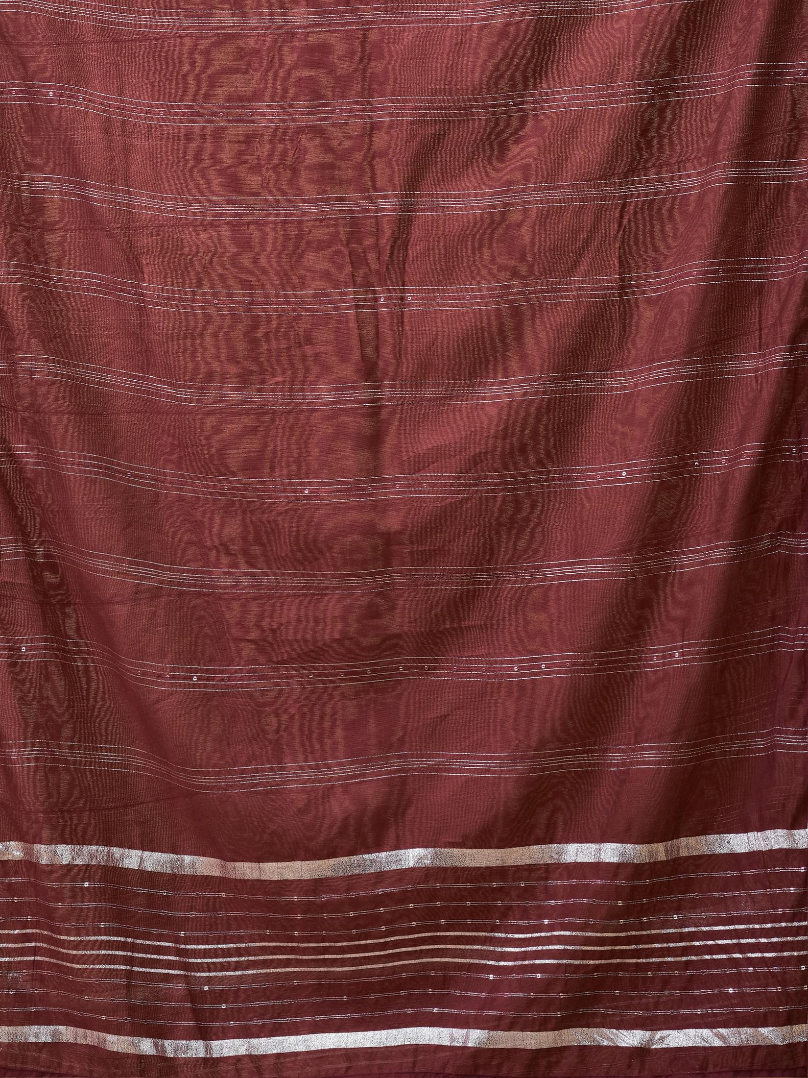 Women Poly Viscose Maroon Embroidered Kurta Comfort Pant Chanderi Dupatta.