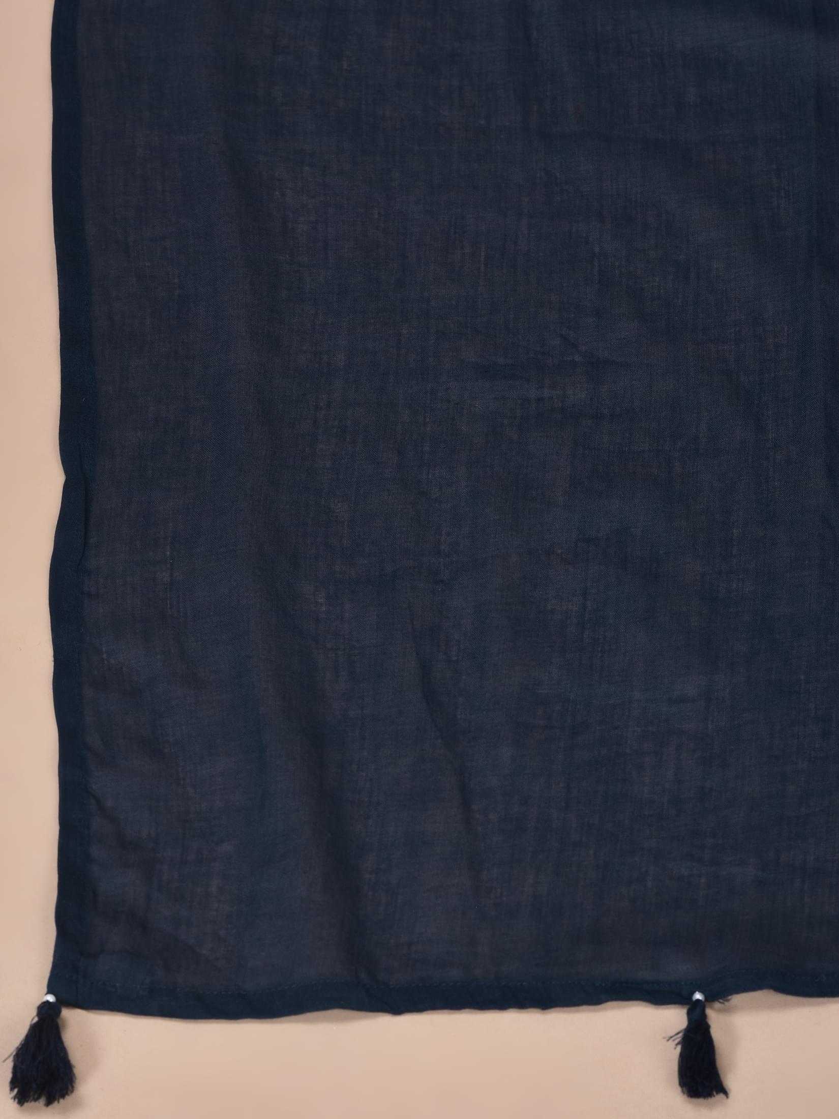 Women Cotton Indigo Geometric Print Kurta Comfort Pant Dupatta.