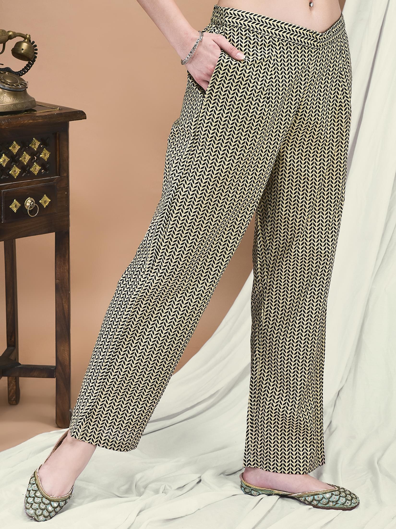 Women Cotton Black Printed Kurta Comfort Pant Dupatta.