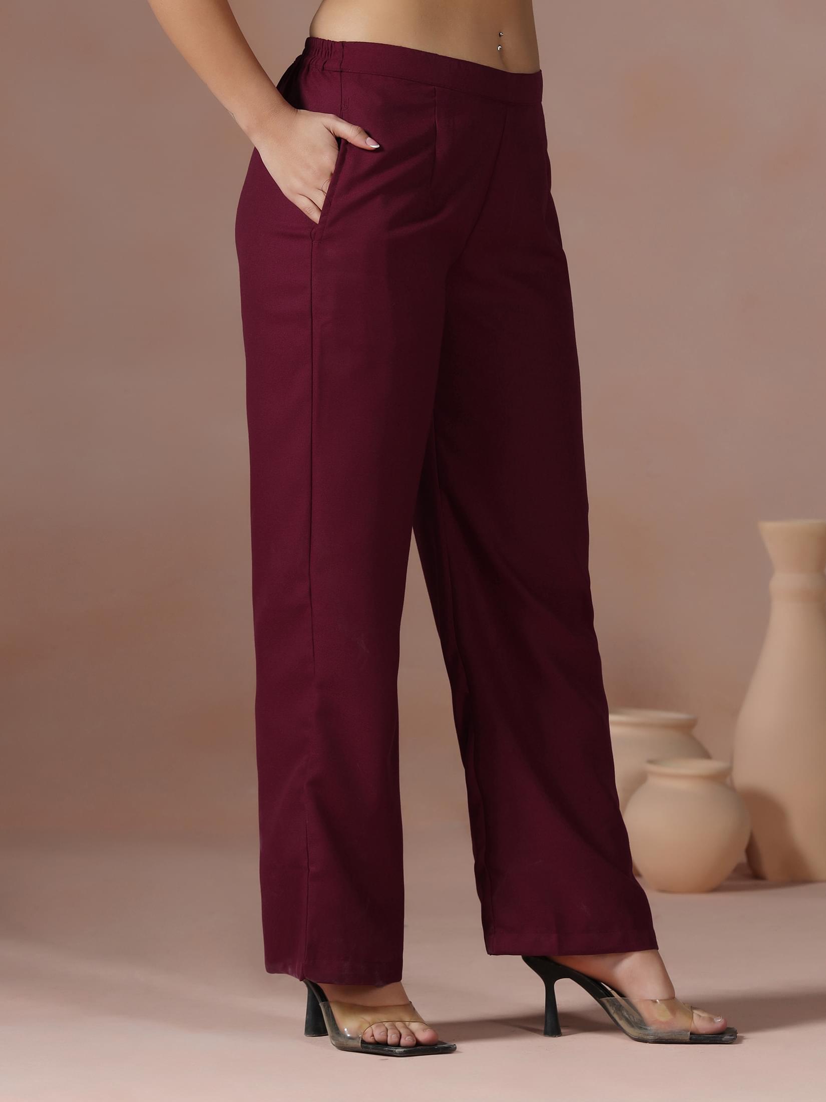 Winter Women Acrylic Jacquard Fuchsia Woven Kurta Comfort Pant Dupatta.