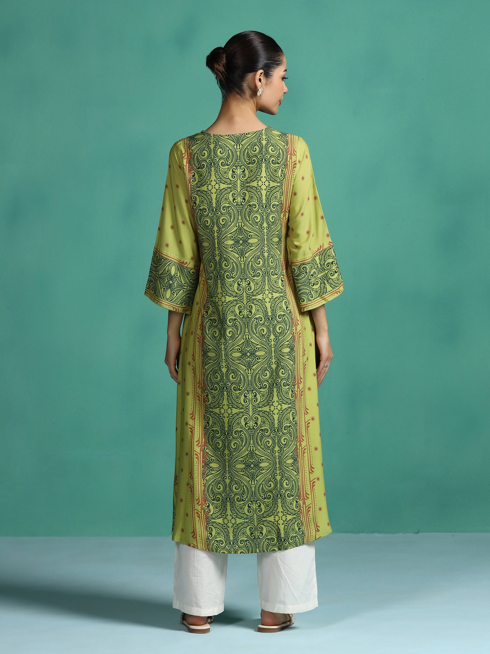 Women Liva Green Printed Dress