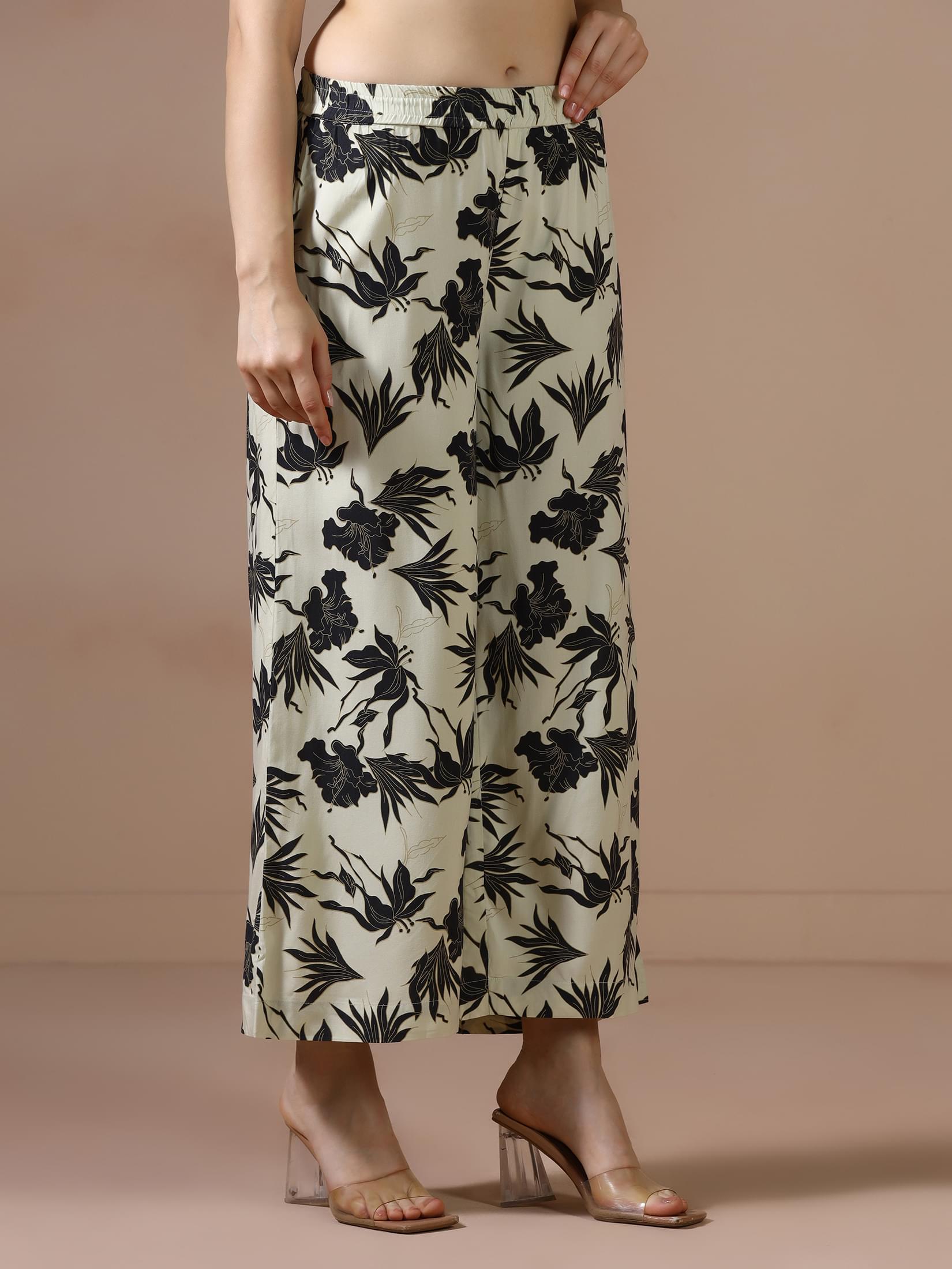 Women Green Liva Printed Co Ord Set.