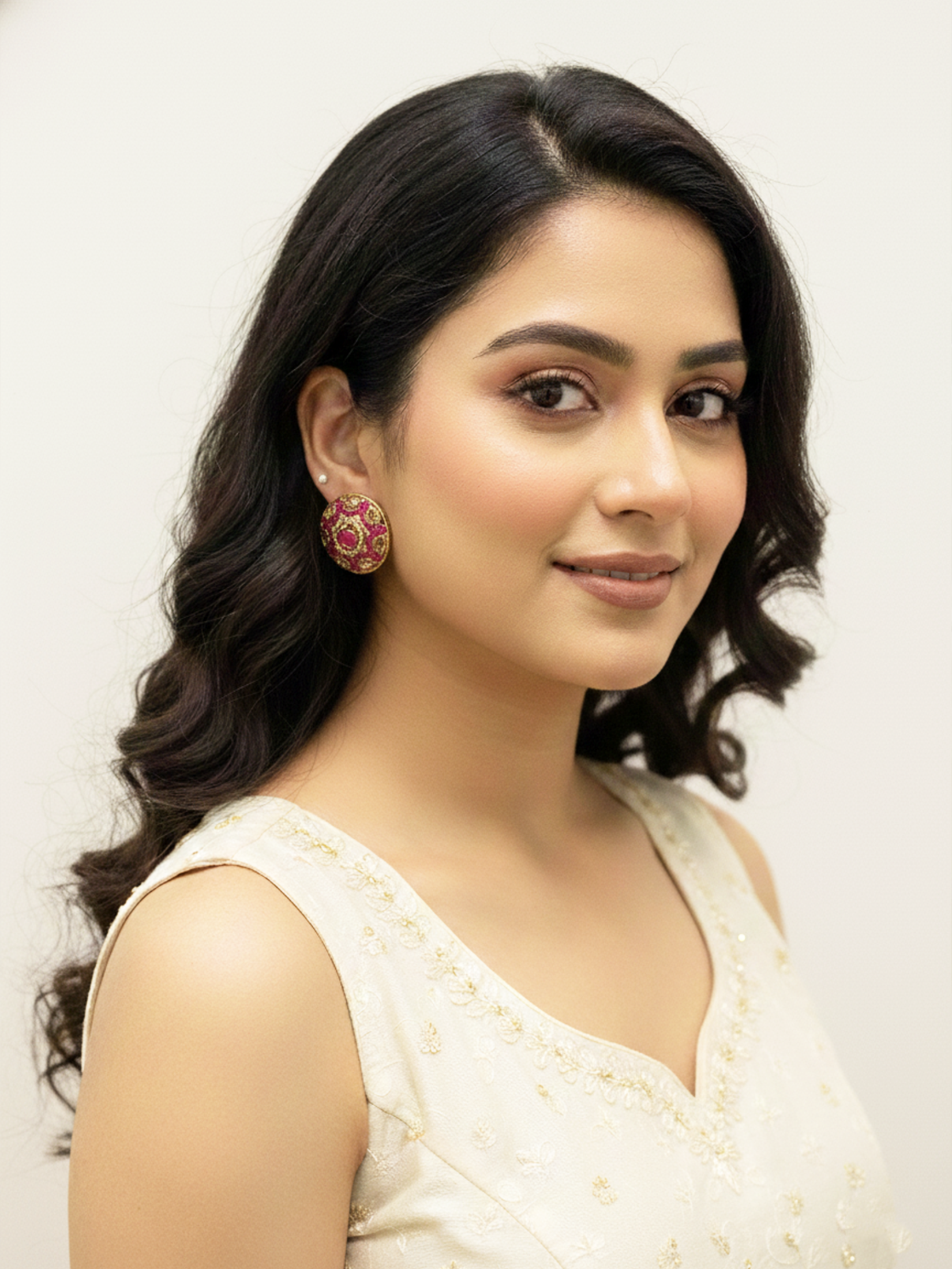 Pink Stone Traditional Dome Studs