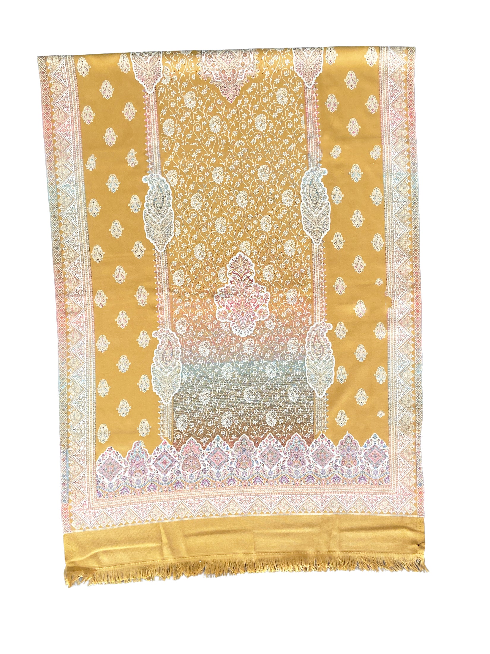 Winter Wear - Stylish Mustard Acrylic Stole For Women.
