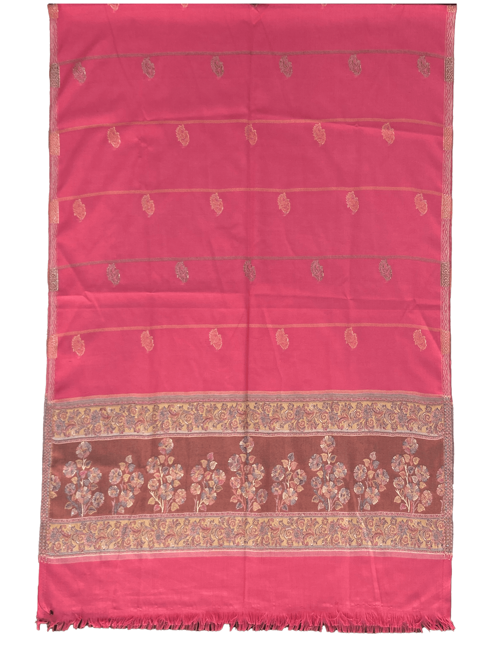 Winter Wear - Stylish Pink Acrylic Stole For Women.
