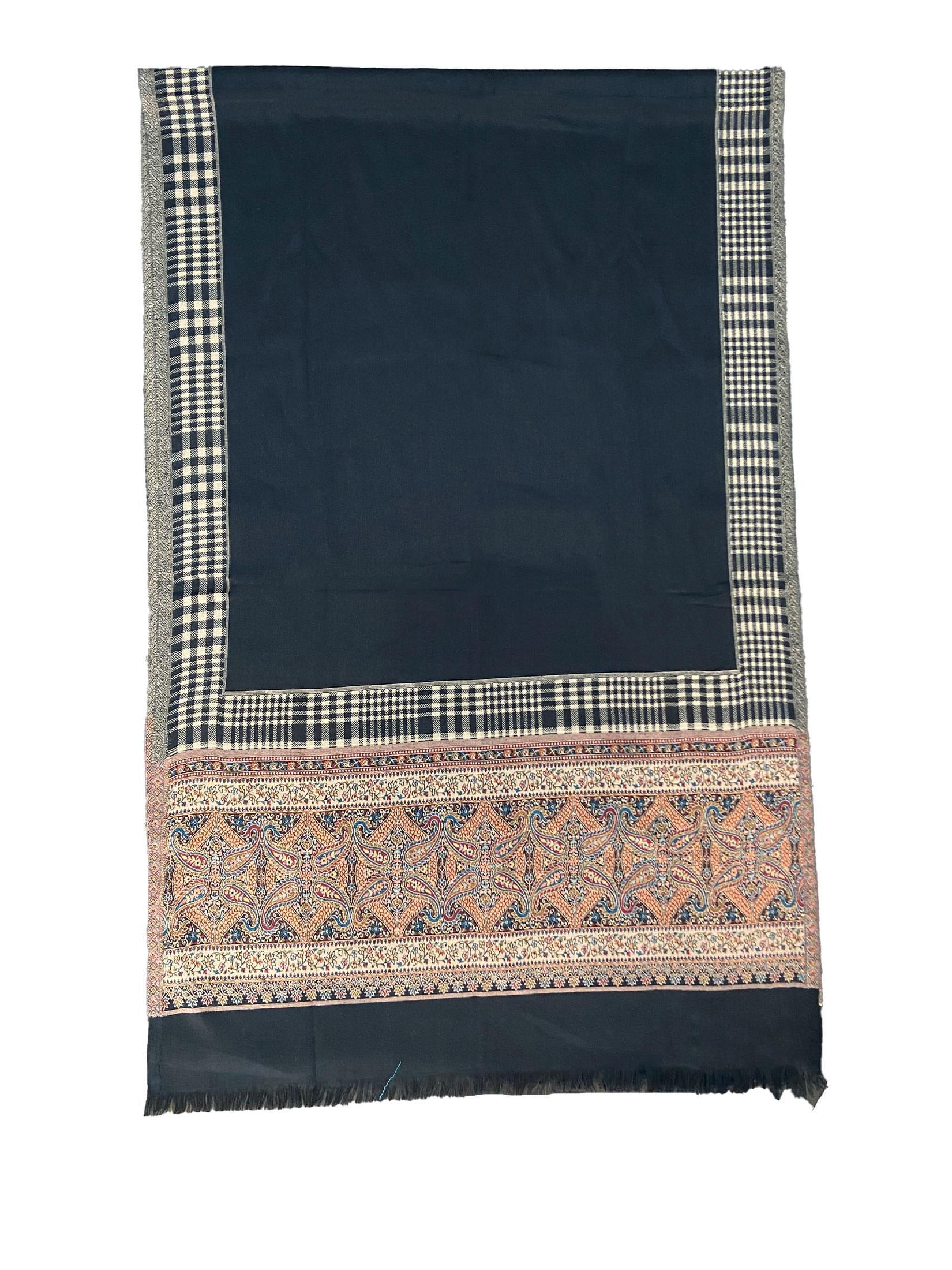 Winter Wear - Stylish Black Acrylic Stole For Women.