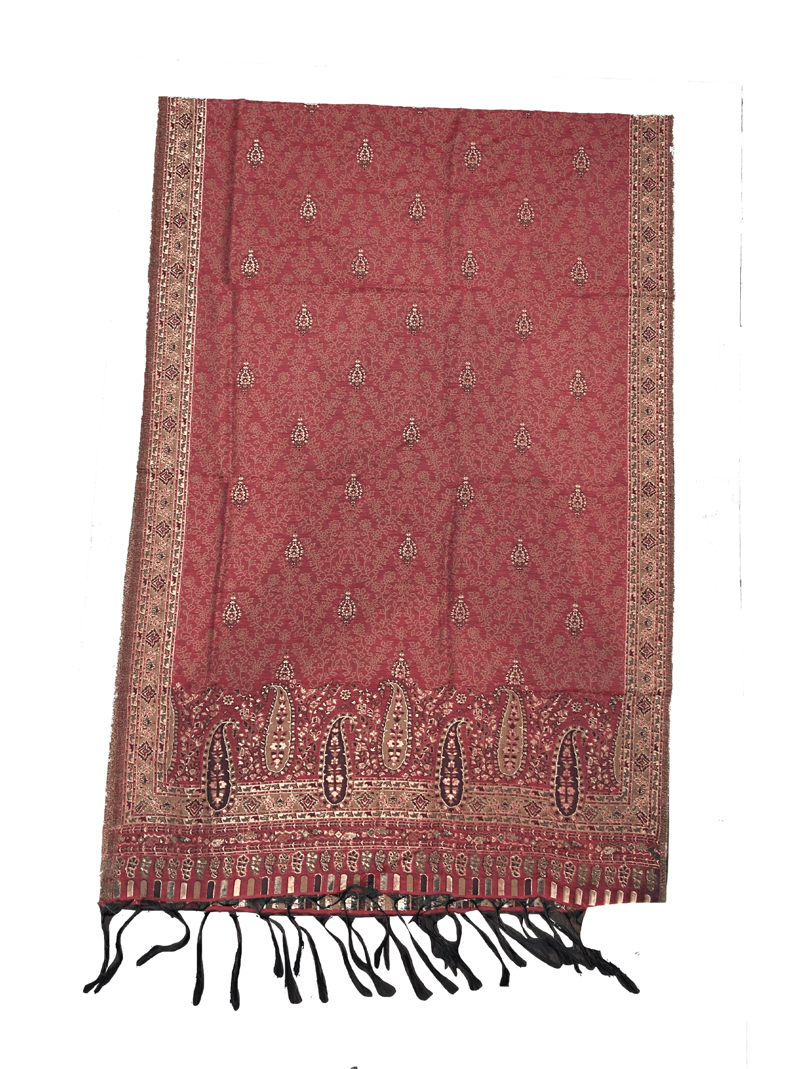 Winter Wear - Soft Maroon Acrylic Stole For Women.