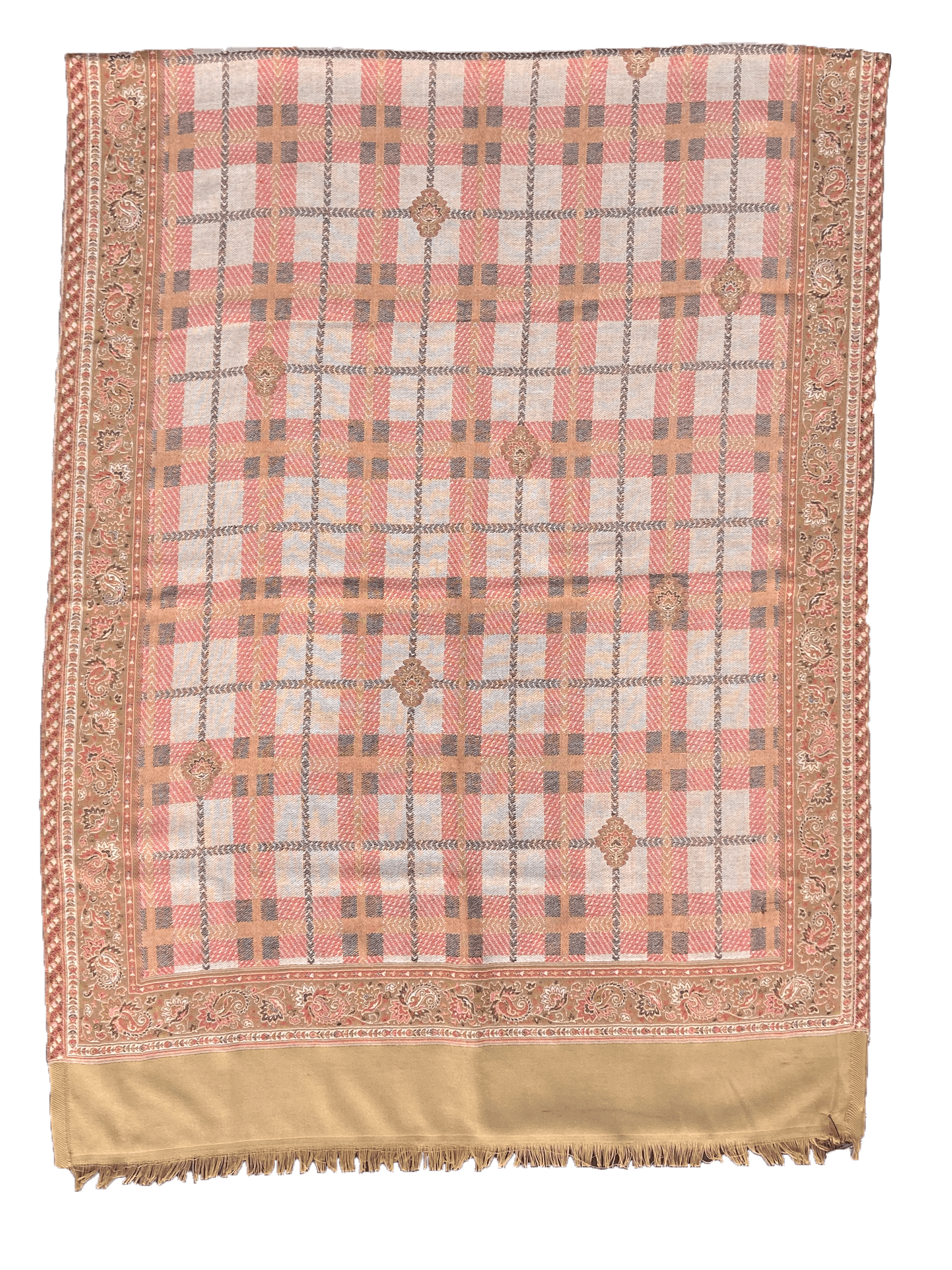 Winter Wear - Stylish Beige Acrylic Stole For Women.