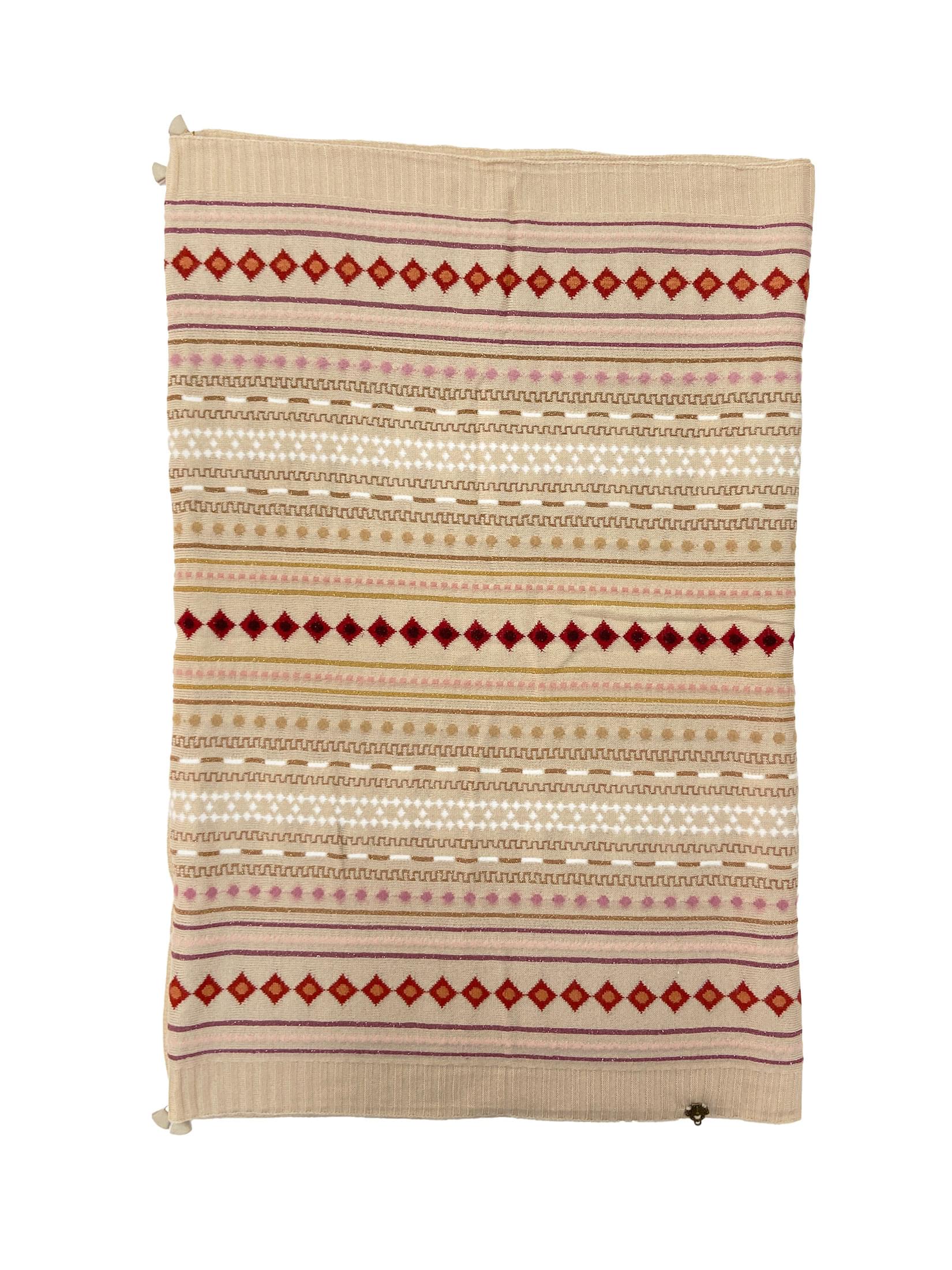 Winter Wear - Soft Knitted Warm Light Beige Acrylic Women Shawl.