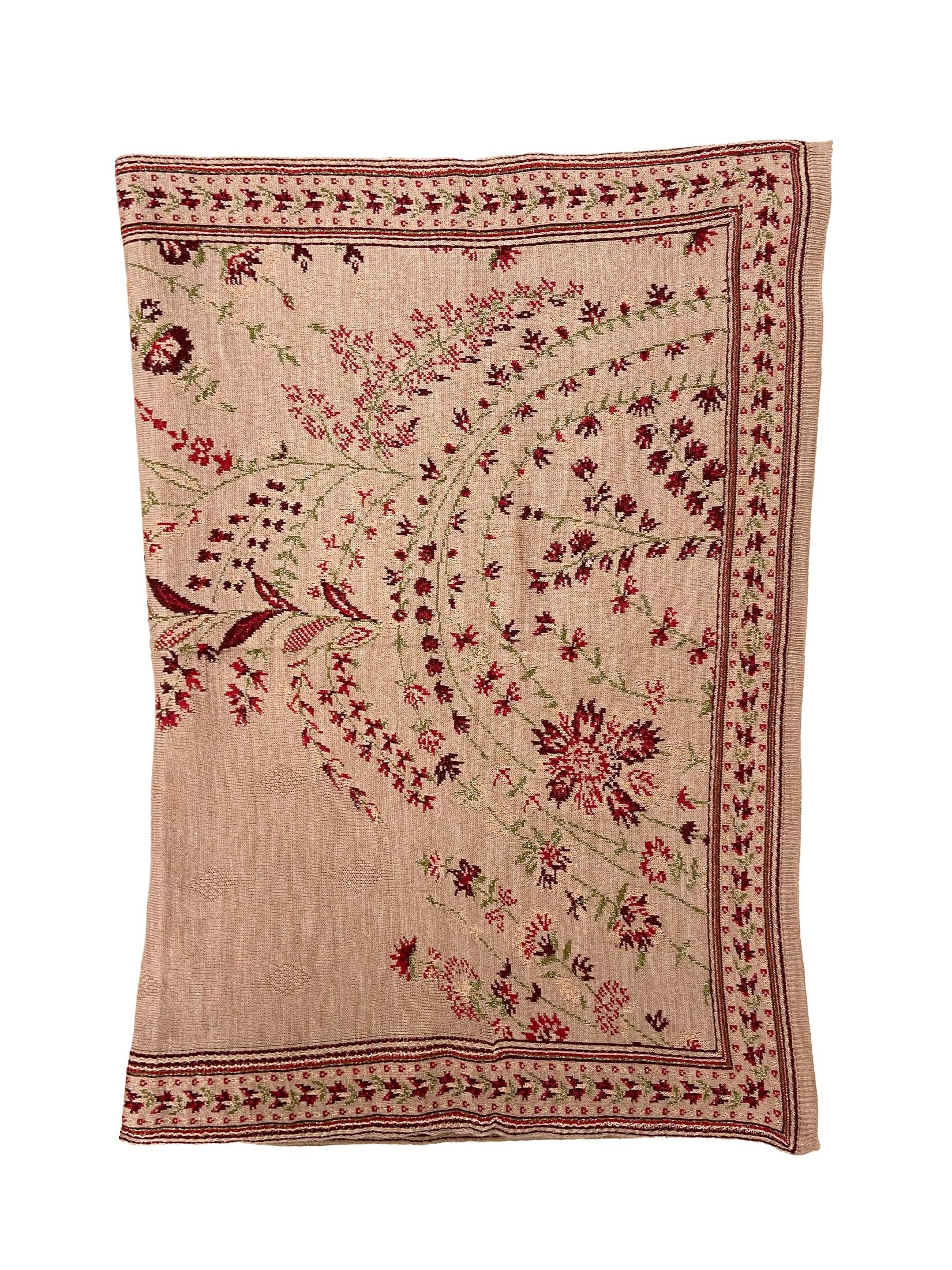 Winter Wear - Soft Knitted Warm Beige Acrylic Shawl For Women.