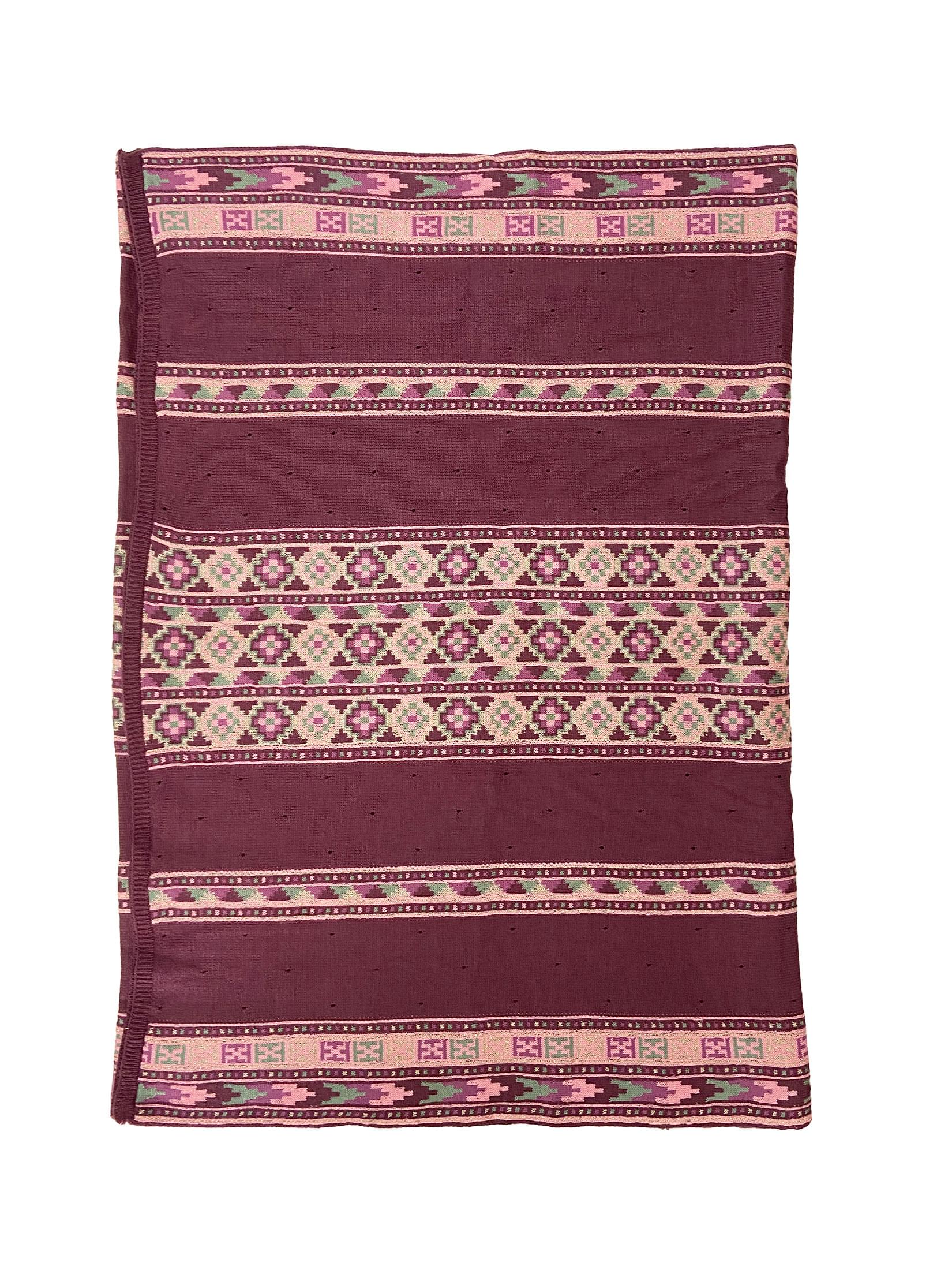 Winter Wear - Soft Knitted Warm Light Purple Acrylic Women Shawl.