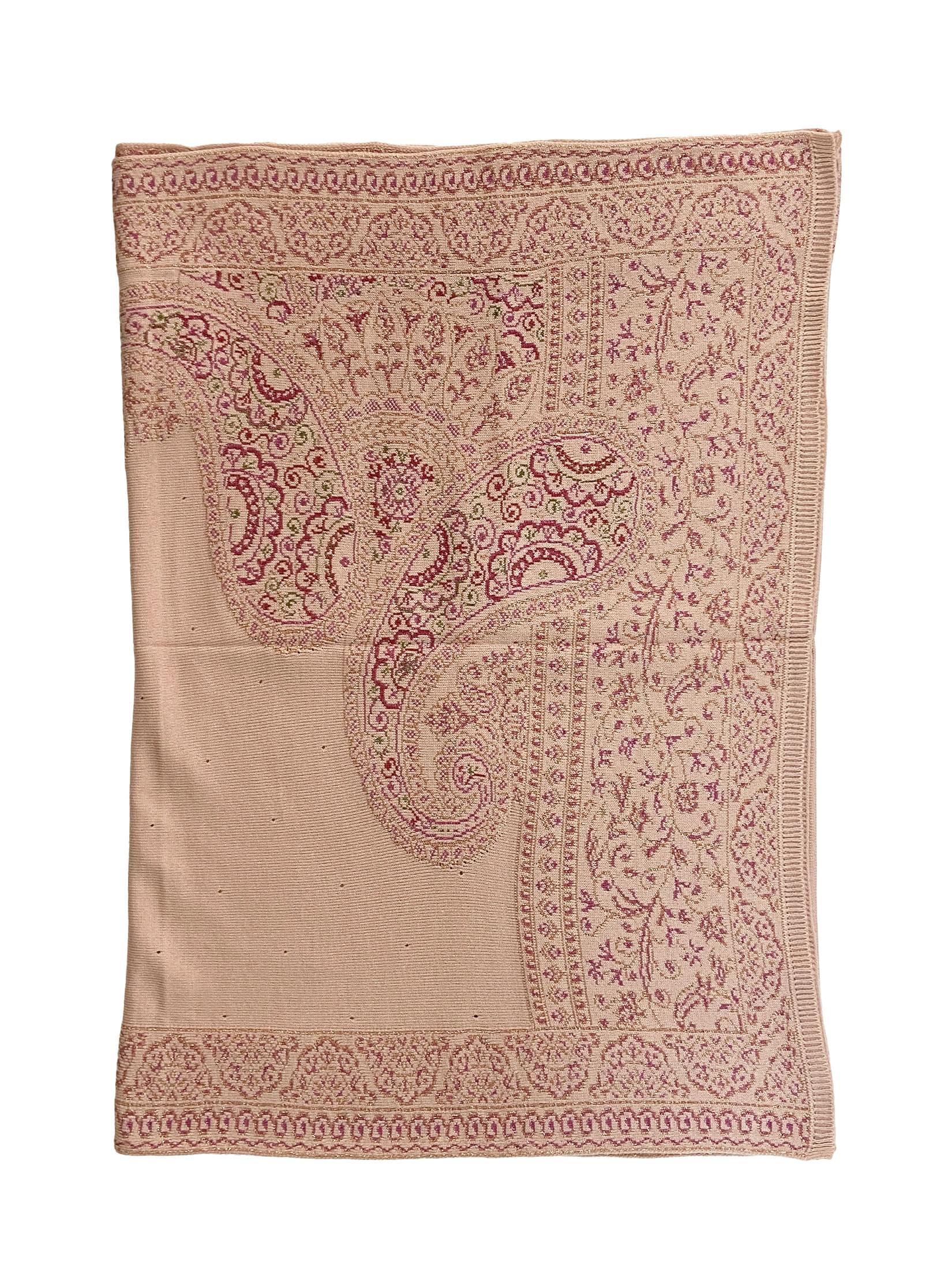 Winter Wear - Soft Knitted Warm Pink Acrylic Women Shawl.