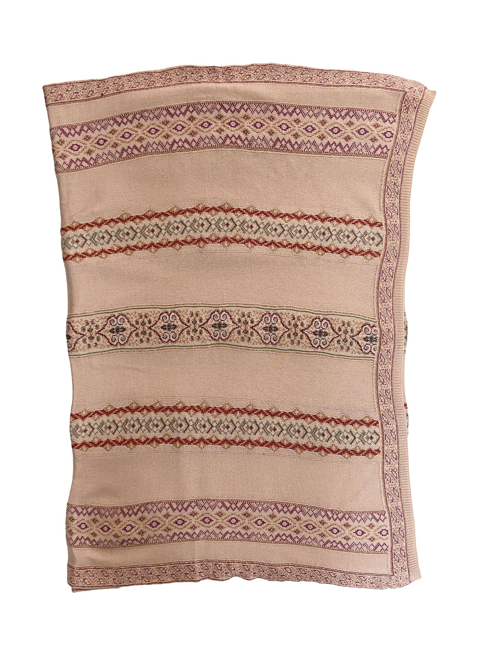 Winter Wear - Soft Knitted Warm Pink Acrylic Shawl For Women.