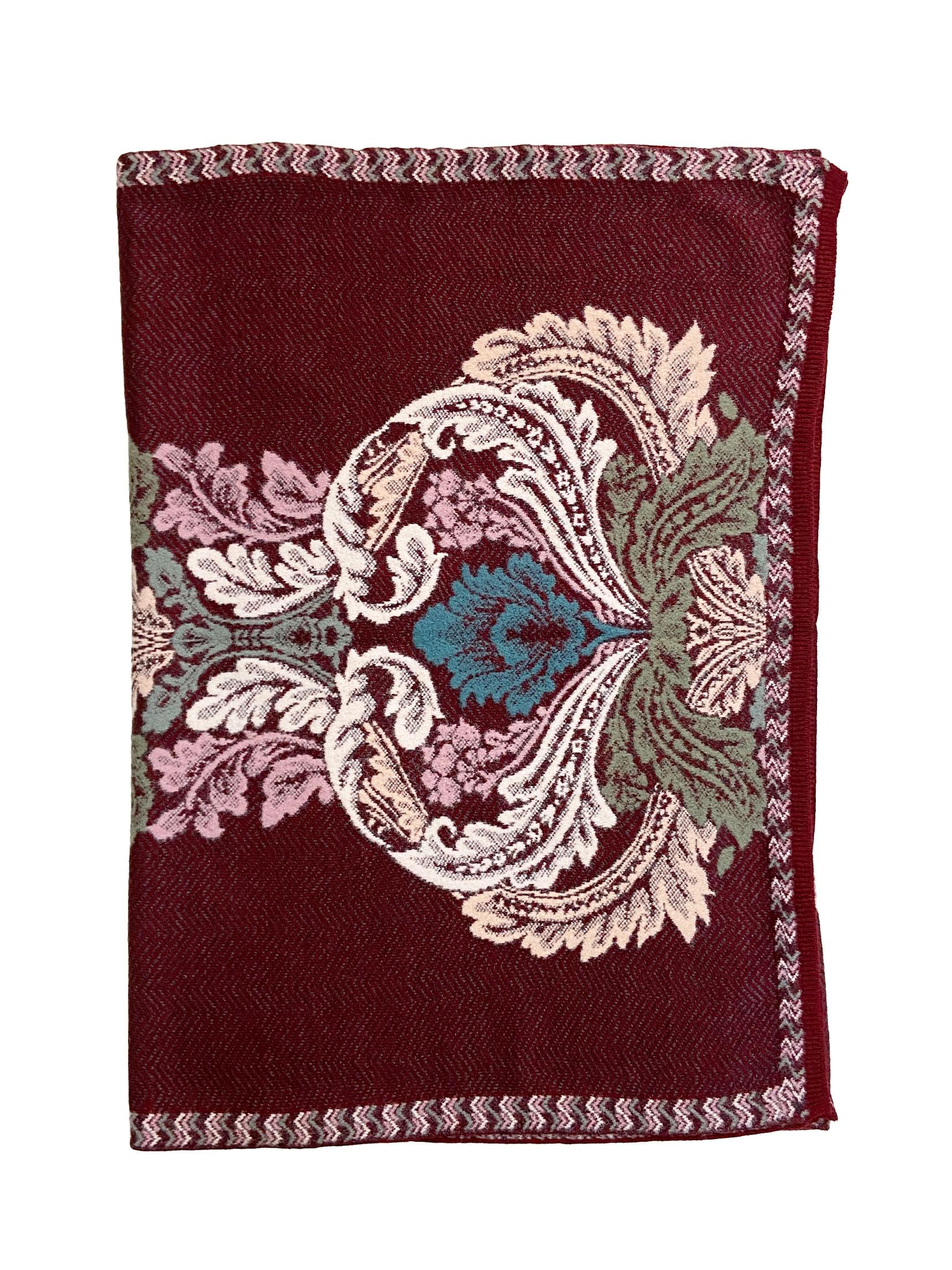 Winter Wear - Soft Knitted Warm Acrylic Maroon Women Shawl.