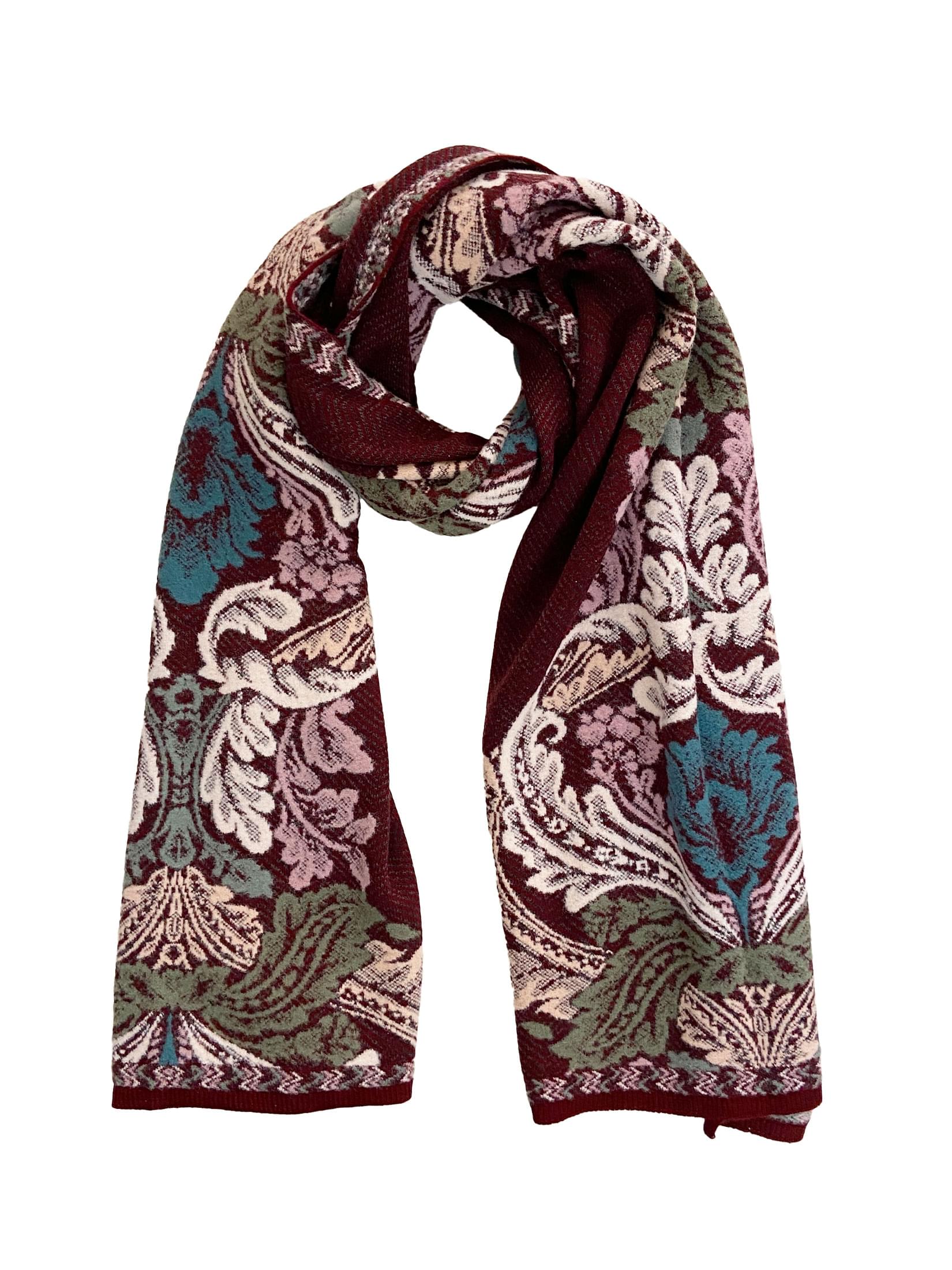 Winter Wear - Soft Knitted Warm Acrylic Maroon Women Shawl.