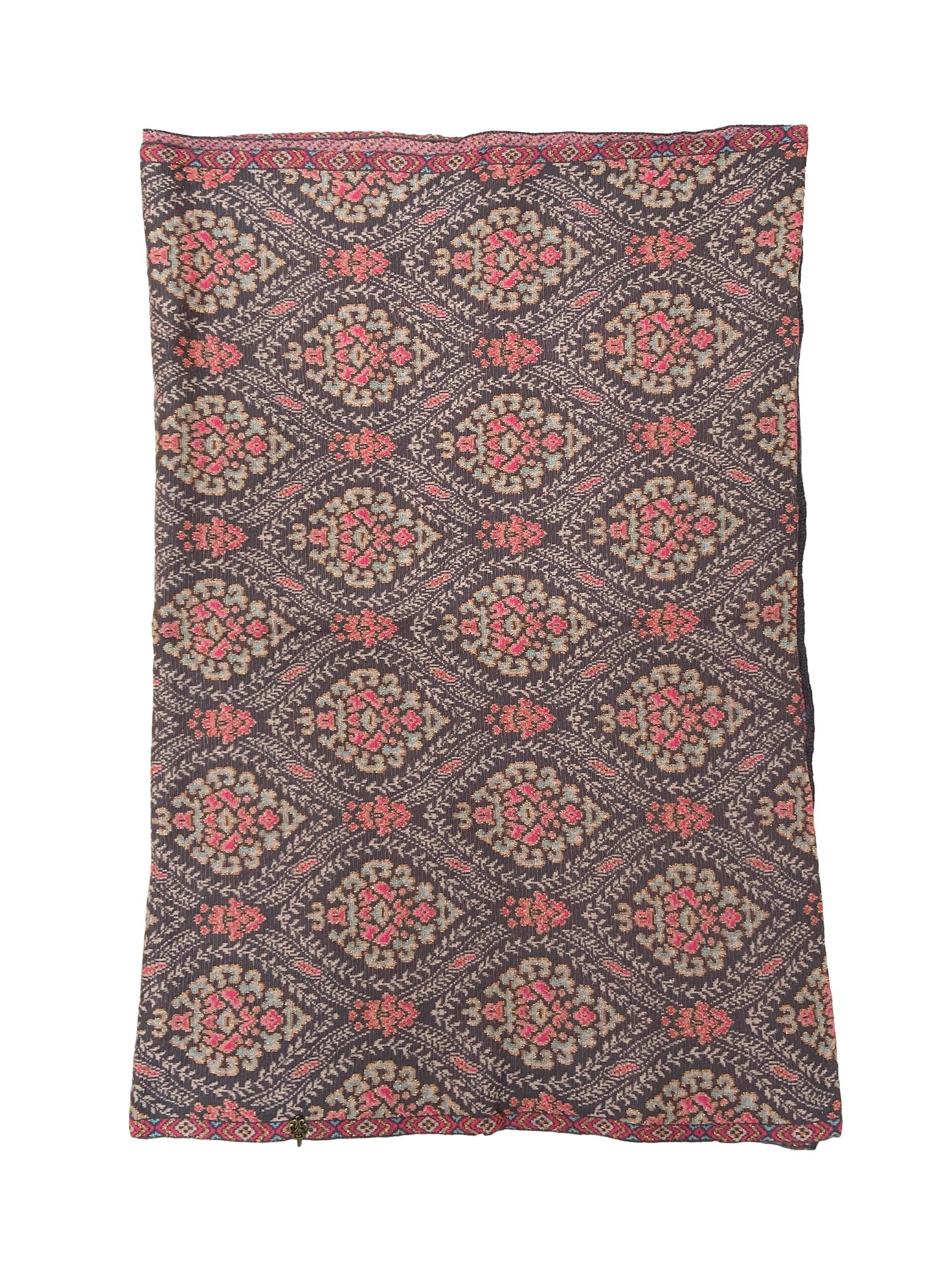Winter Wear - Soft Knitted Warm Grey Acrylic Shawl For Women.